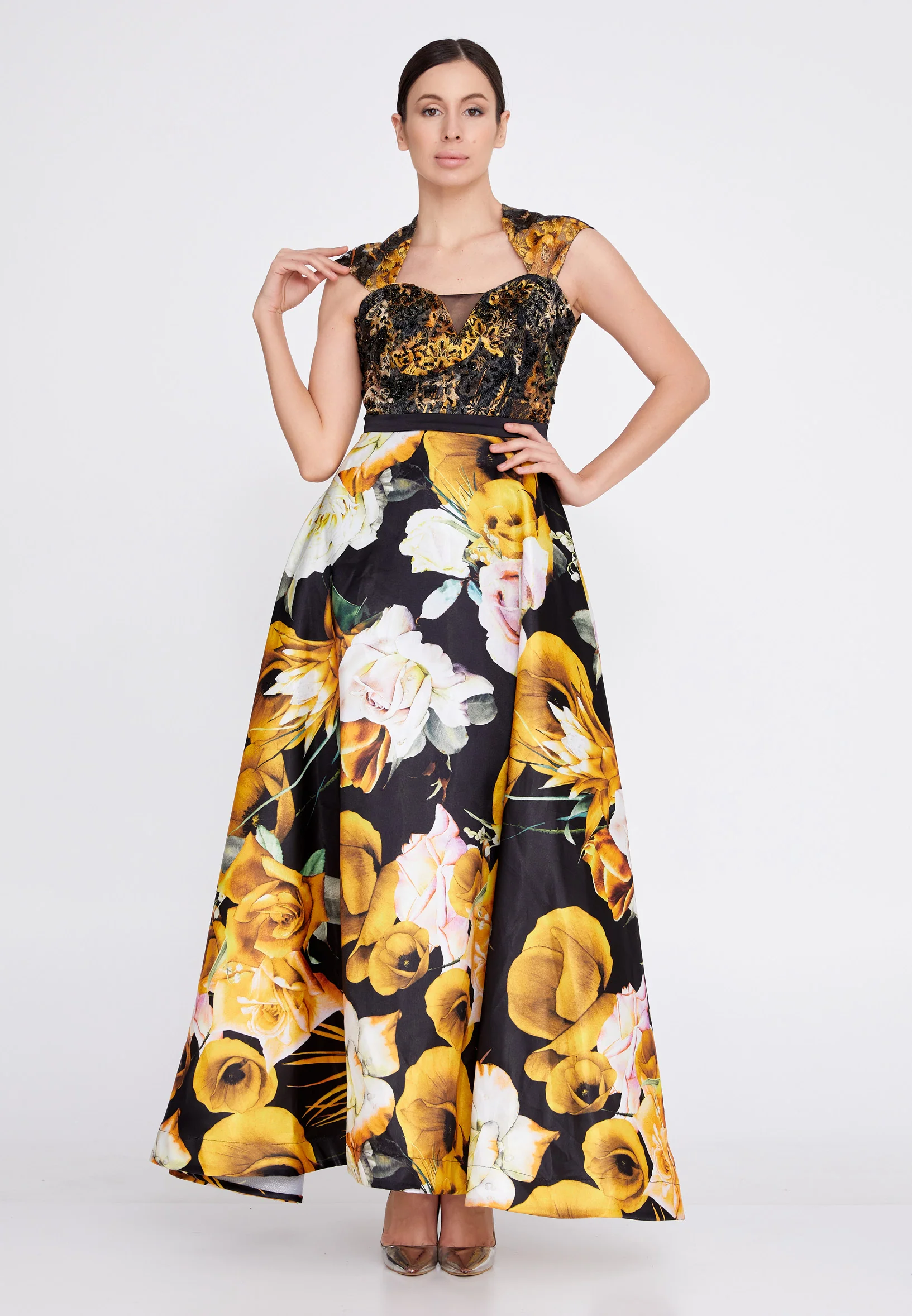 Sleeveless Maxi Satin A - Line Regular Prom Dress ons000-134 - Image 9
