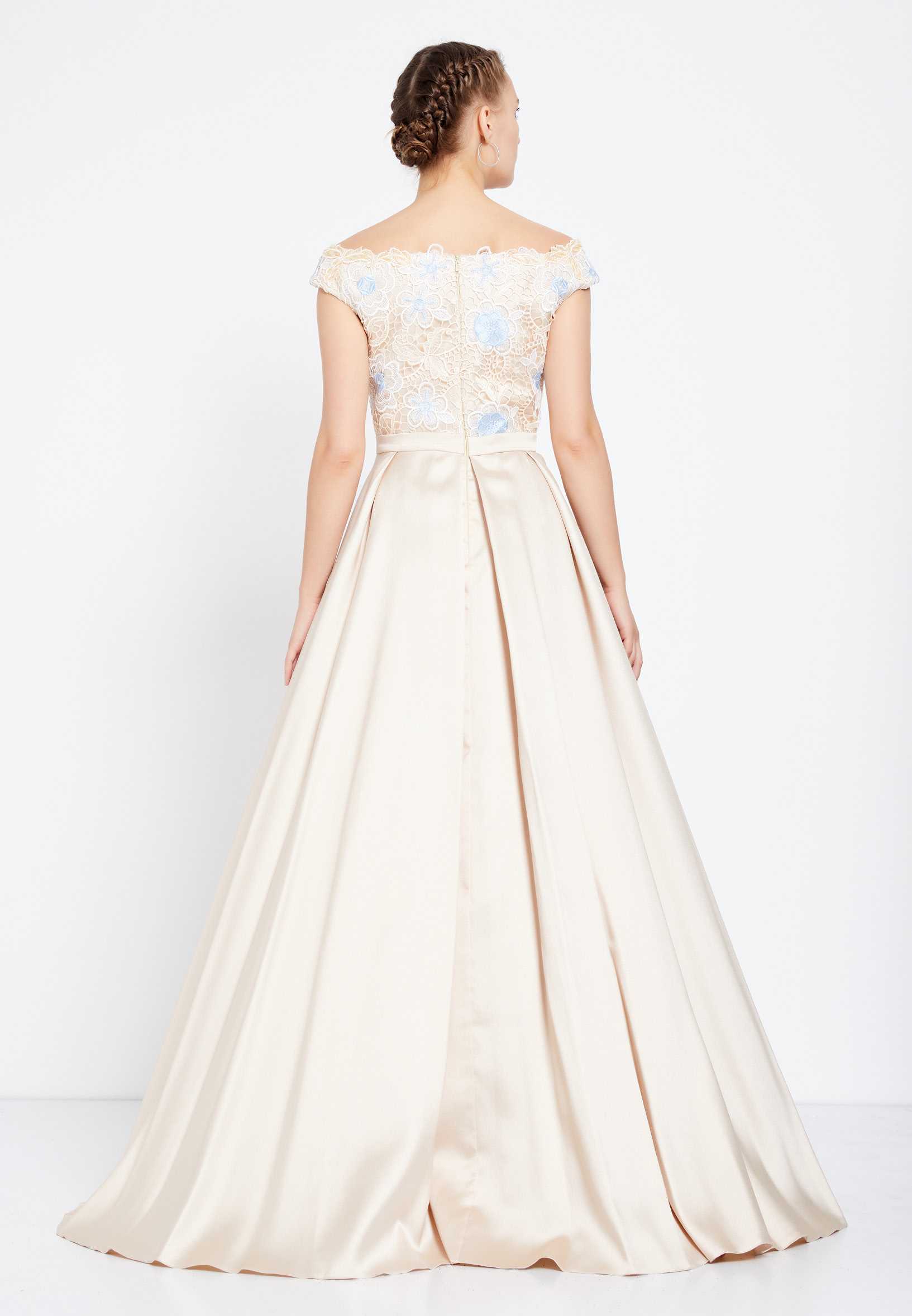Sleeveless Maxi Satin A - Line Regular Prom Dress rmn2426 - Image 2
