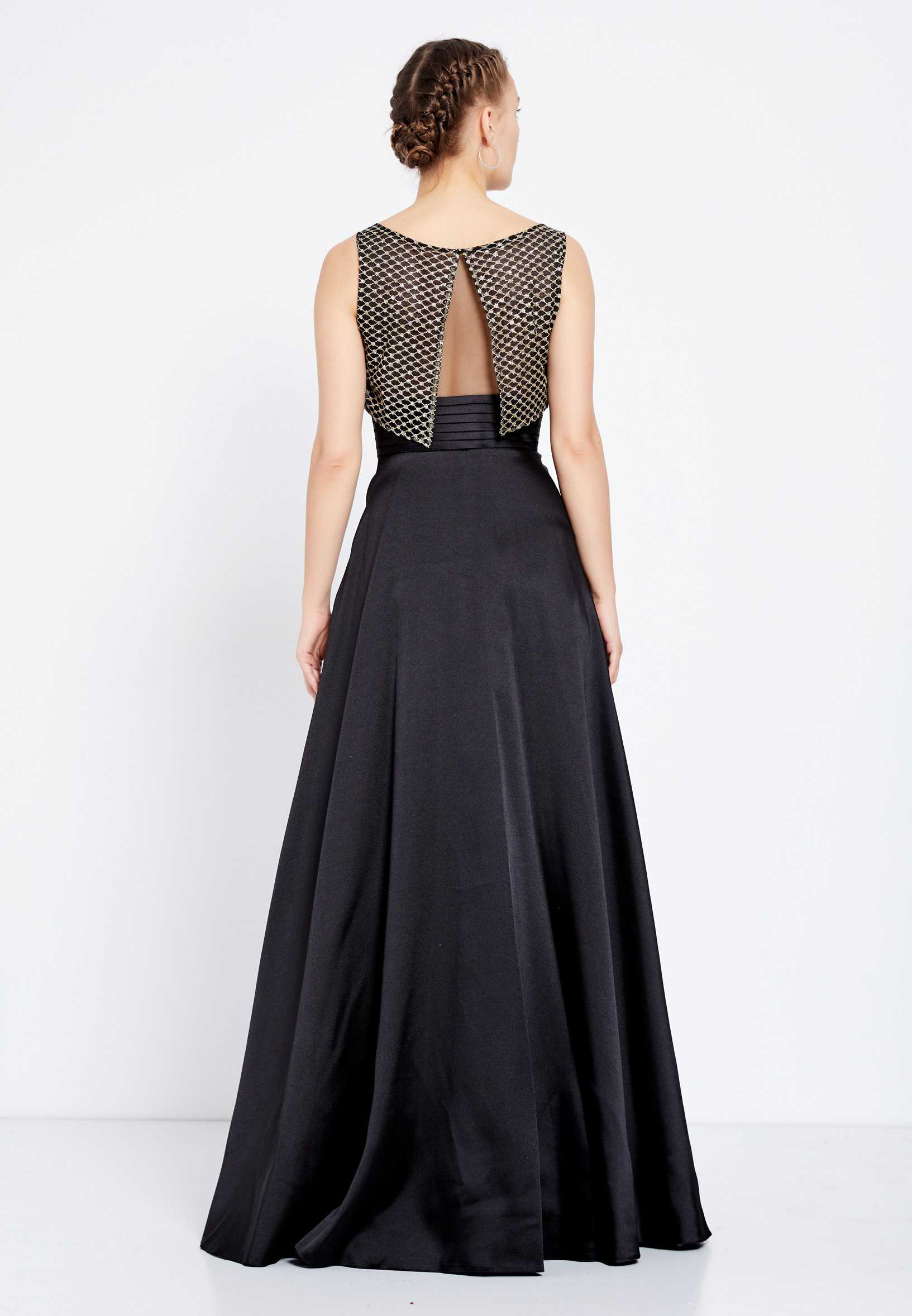 Sleeveless Maxi Satin A - Line Regular Prom Dress rmn2430 - Image 2