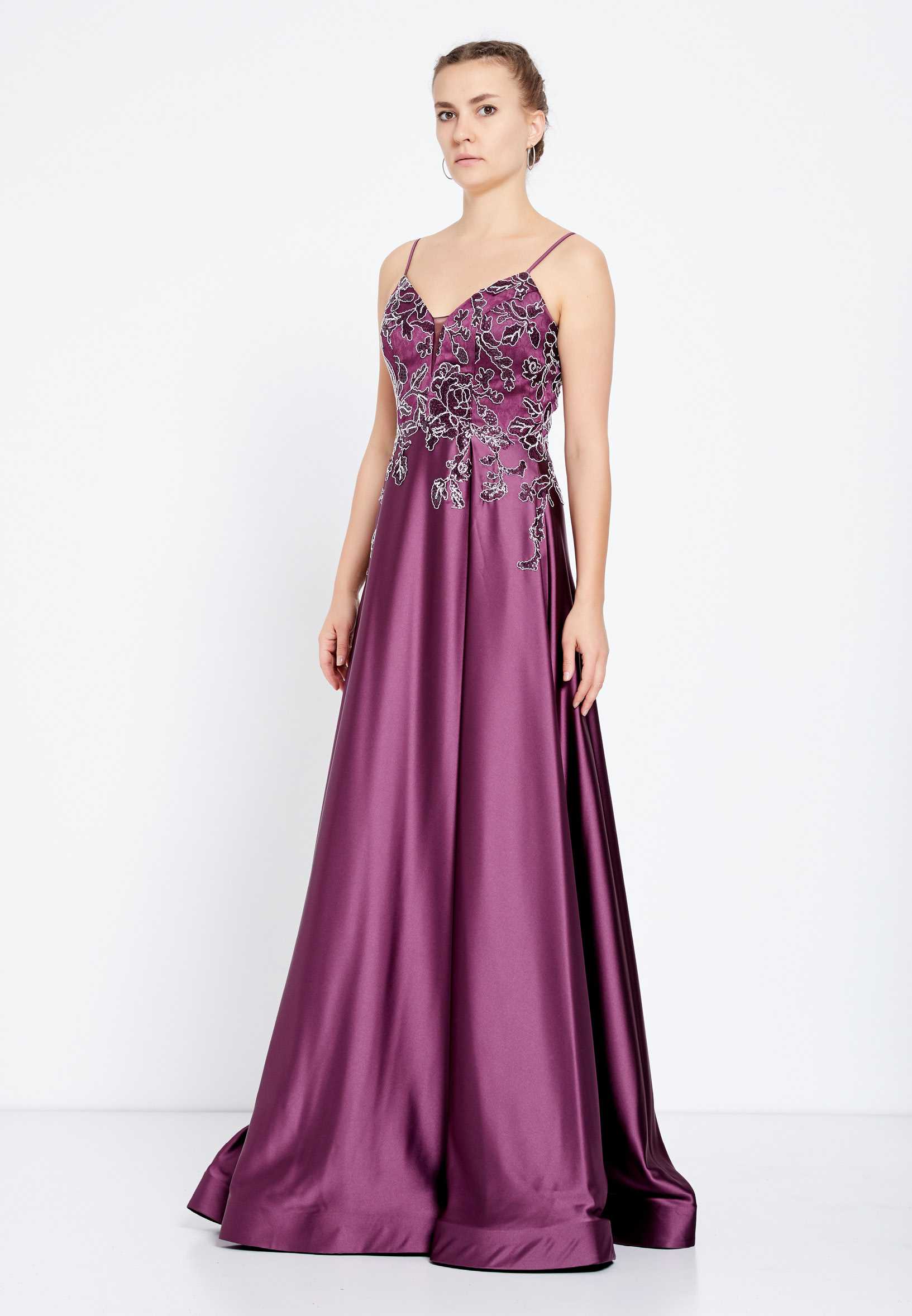 Sleeveless Maxi Satin A - Line Regular Prom Dress rmn2941 - Image 11