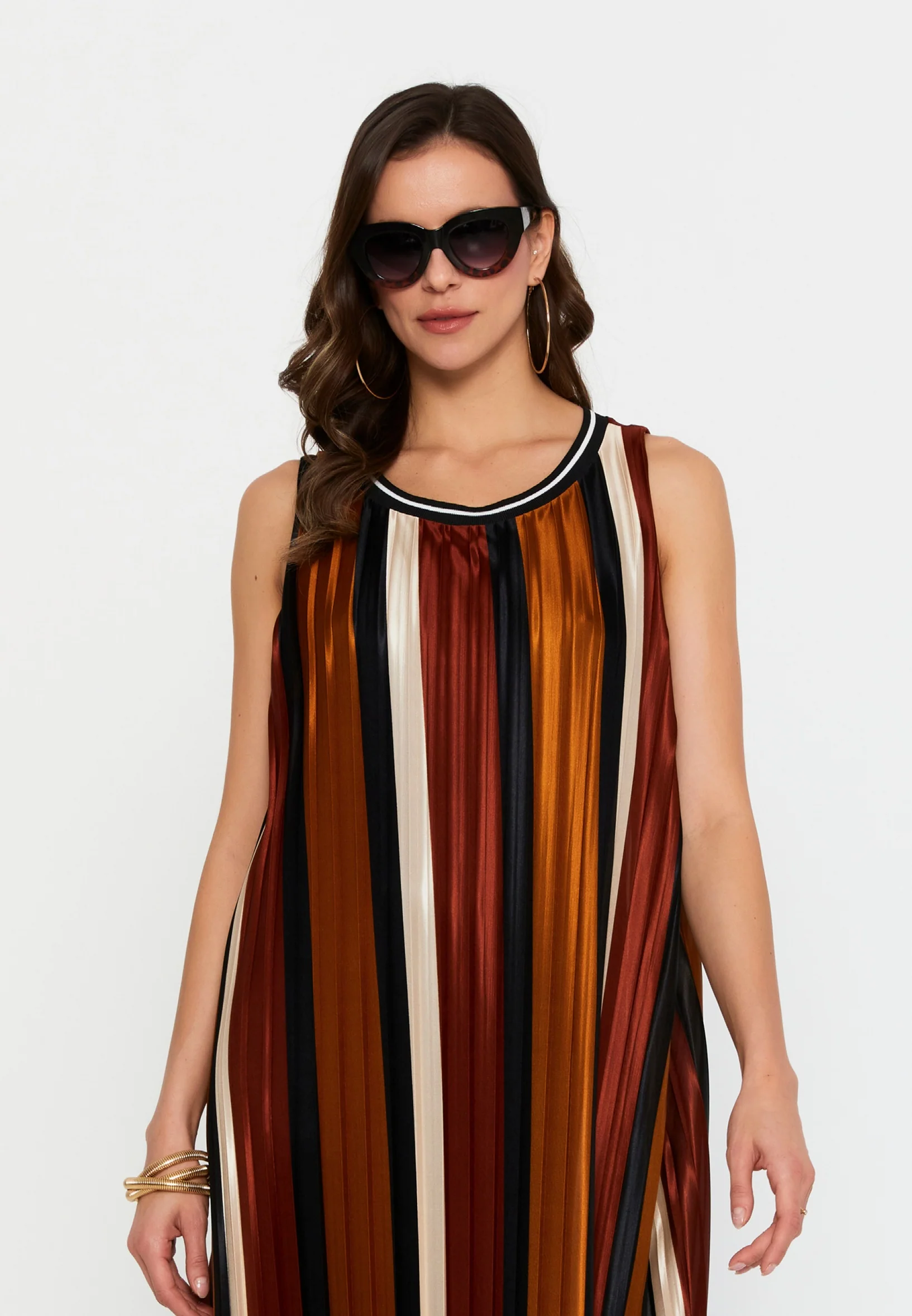 Sleeveless Maxi Satin Column Regular Casual Dress sea6333 - Image 4