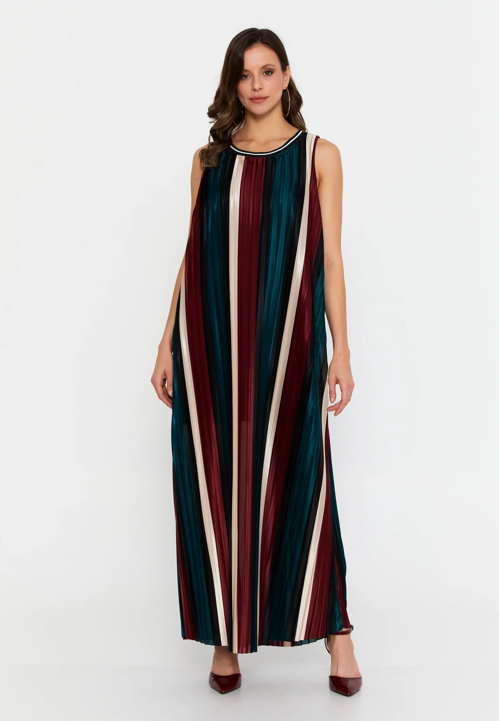 Sleeveless Maxi Satin Column Regular Casual Dress sea6333 - Image 5