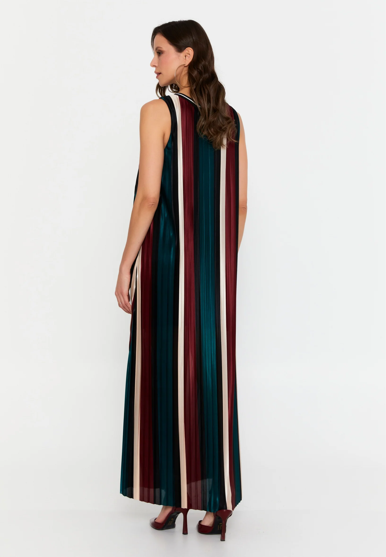 Sleeveless Maxi Satin Column Regular Casual Dress sea6333 - Image 6
