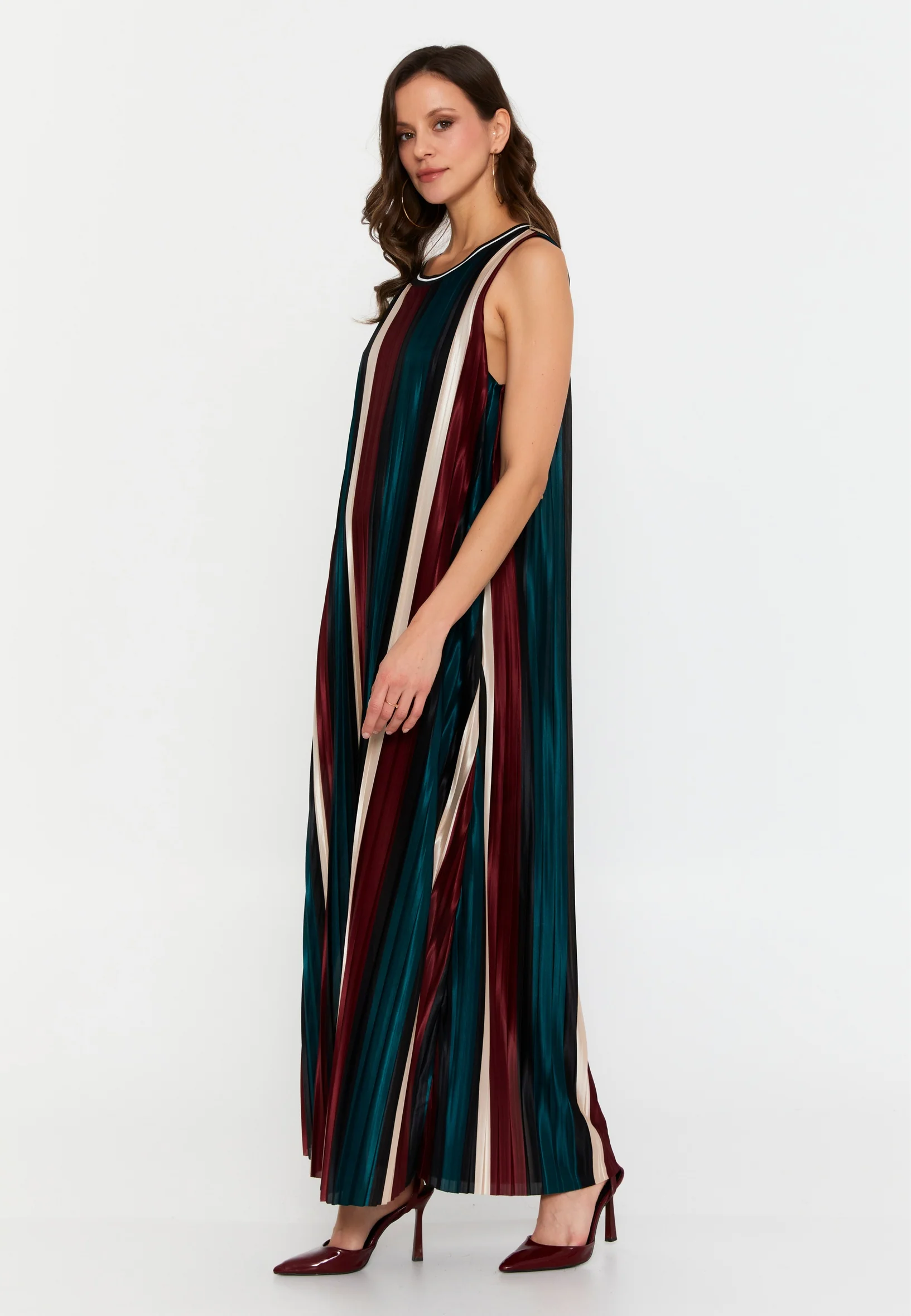 Sleeveless Maxi Satin Column Regular Casual Dress sea6333 - Image 7