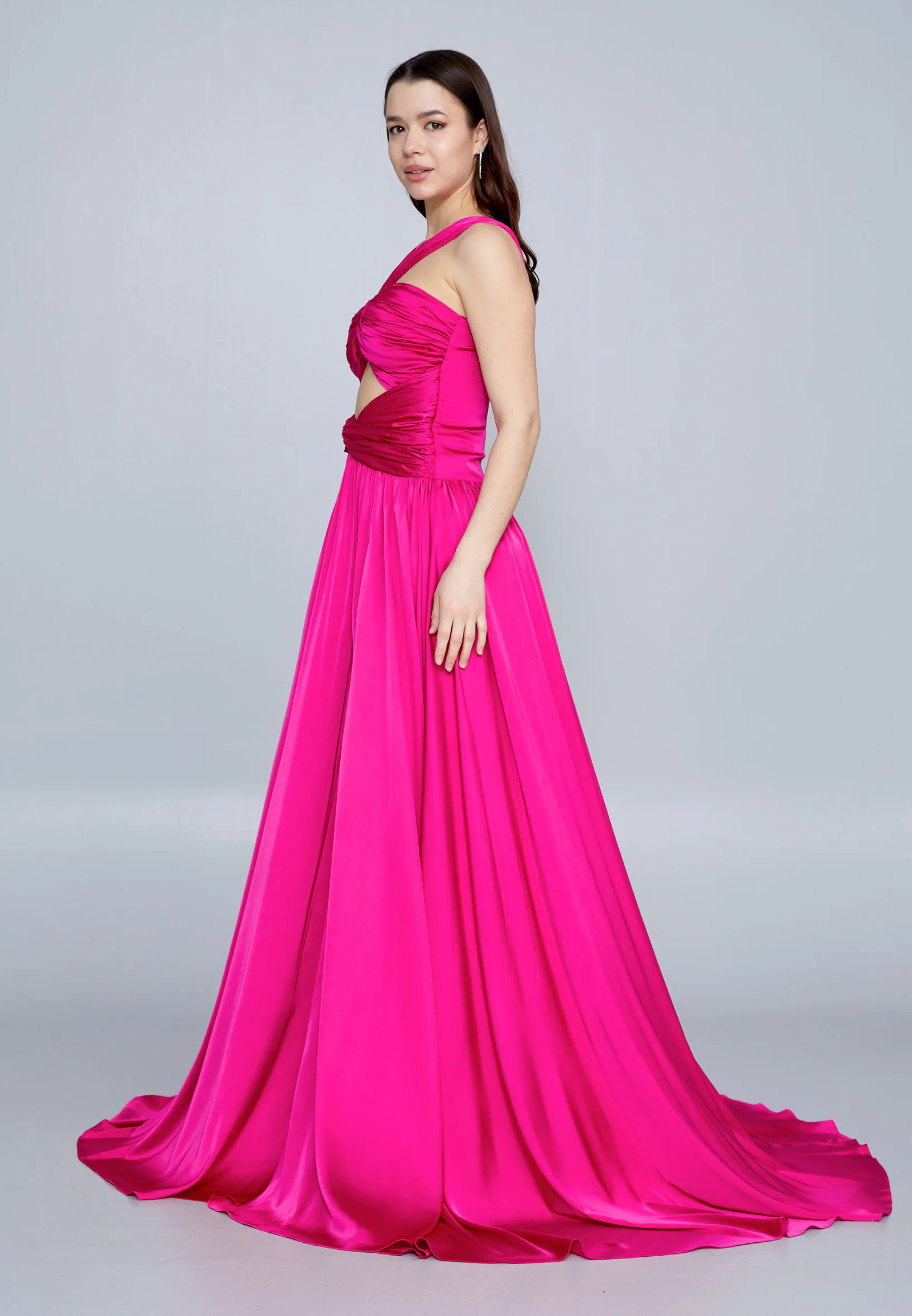 Sleeveless Maxi Satin Column Regular Evening Dress aln1621 - Image 11