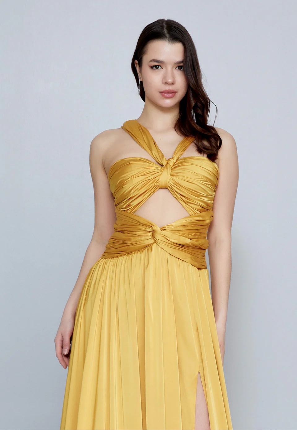 Sleeveless Maxi Satin Column Regular Evening Dress aln1621 - Image 28