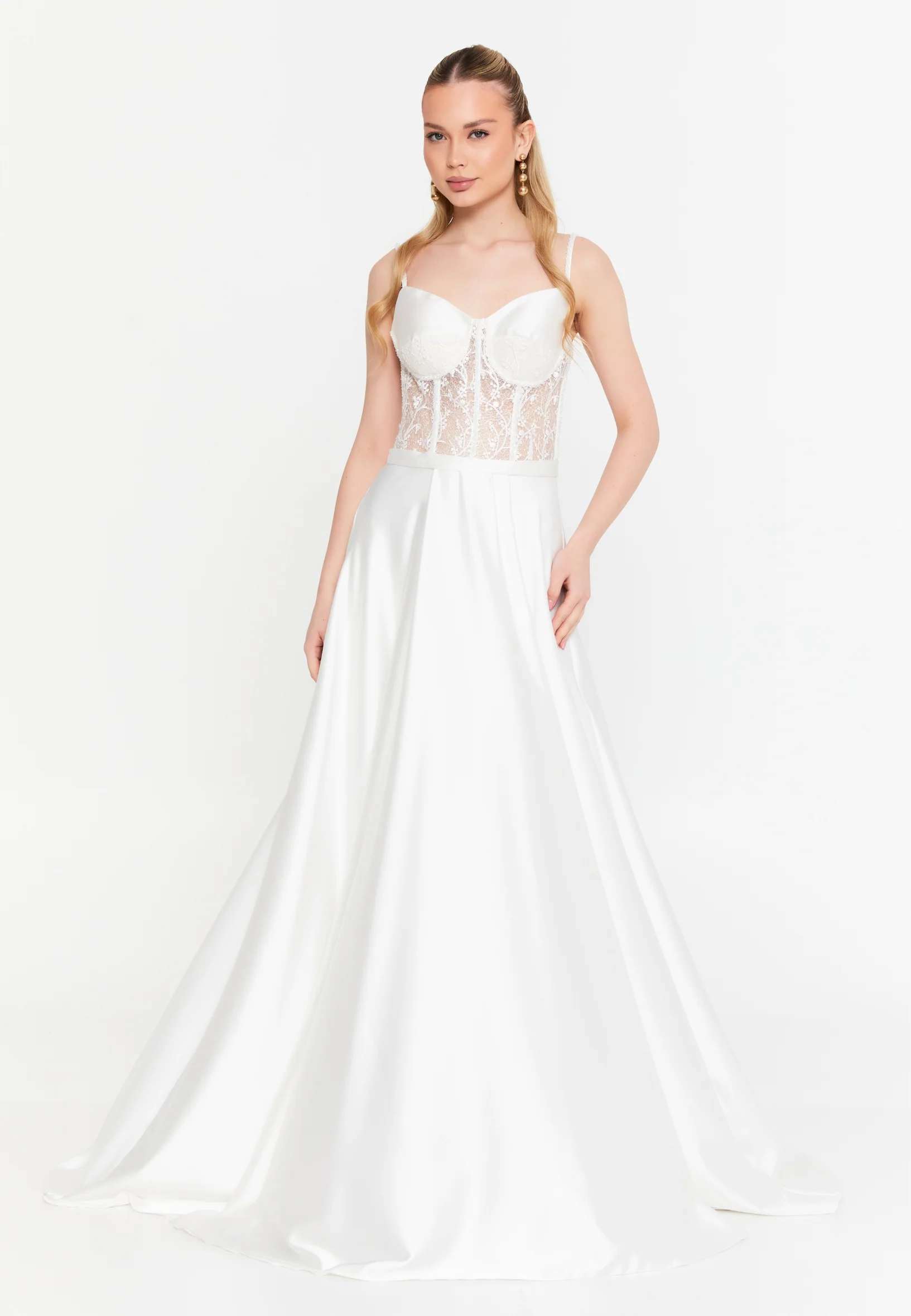 Sleeveless Maxi Satin Column Regular Wedding Guest Dress msp77318