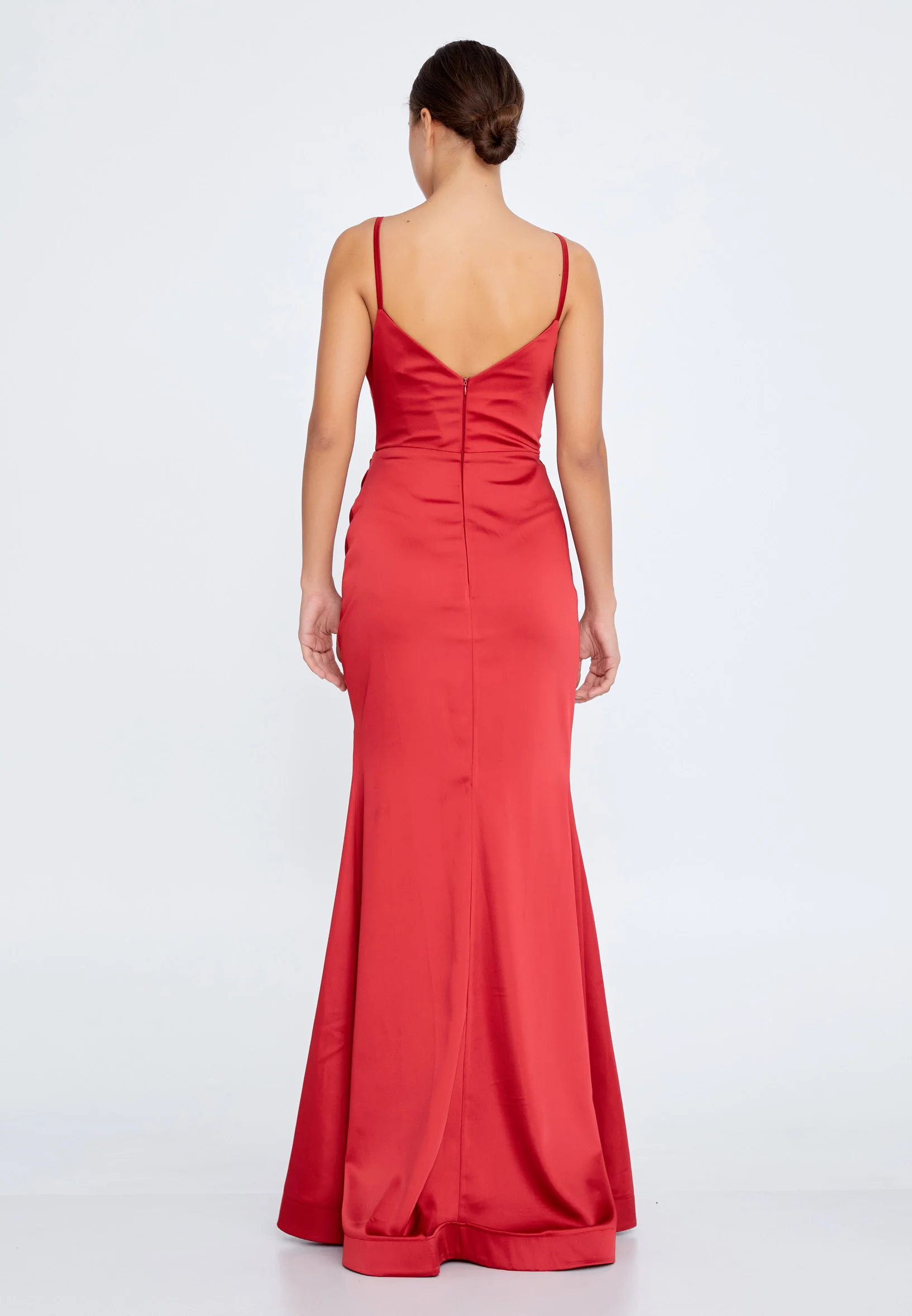 Sleeveless Maxi Satin Mermaid Regular Wedding Guest Dress liw1323 - Image 2