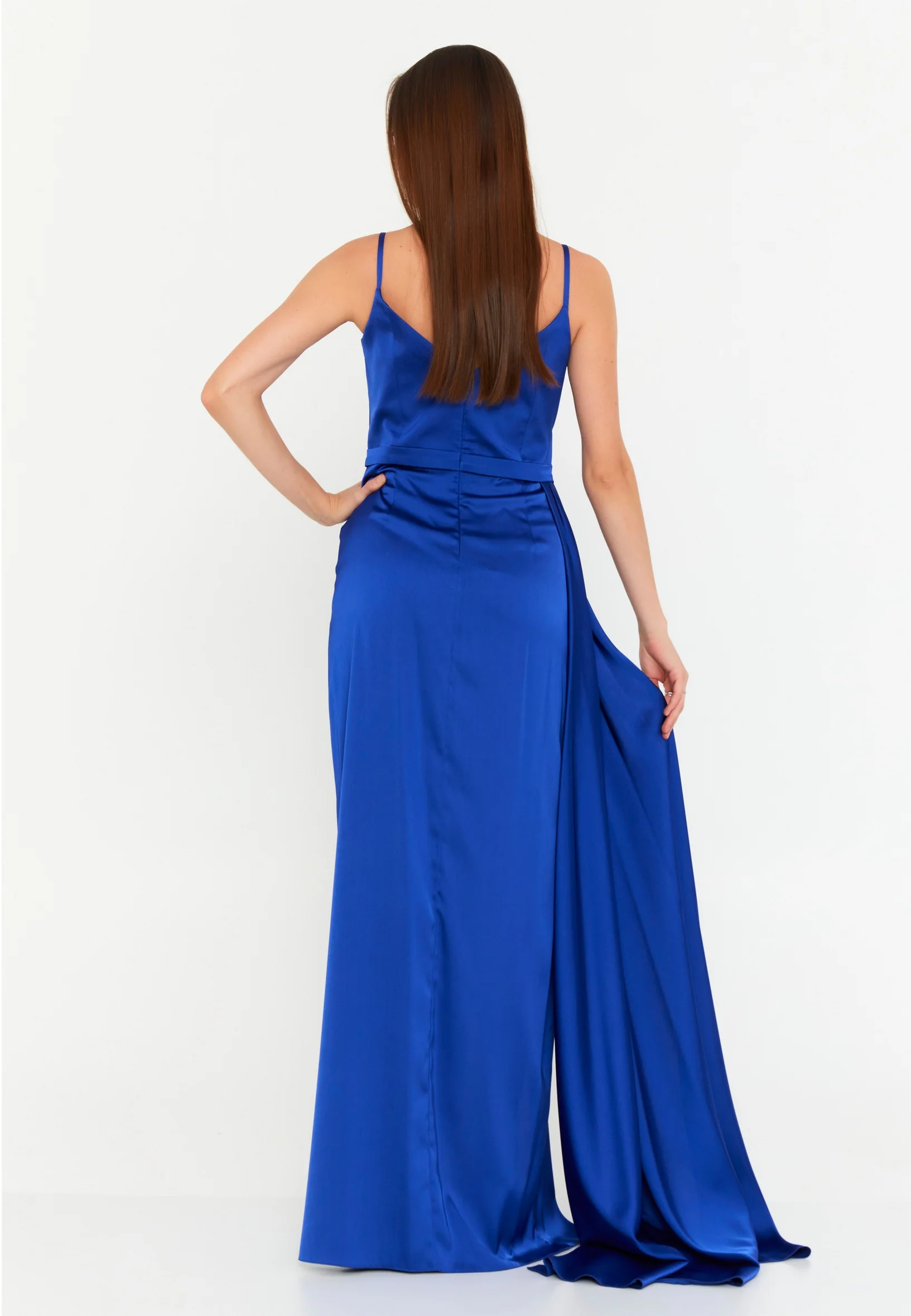 Sleeveless Maxi Satin Mermaid Regular Wedding Guest Dress msp77196 - Image 11