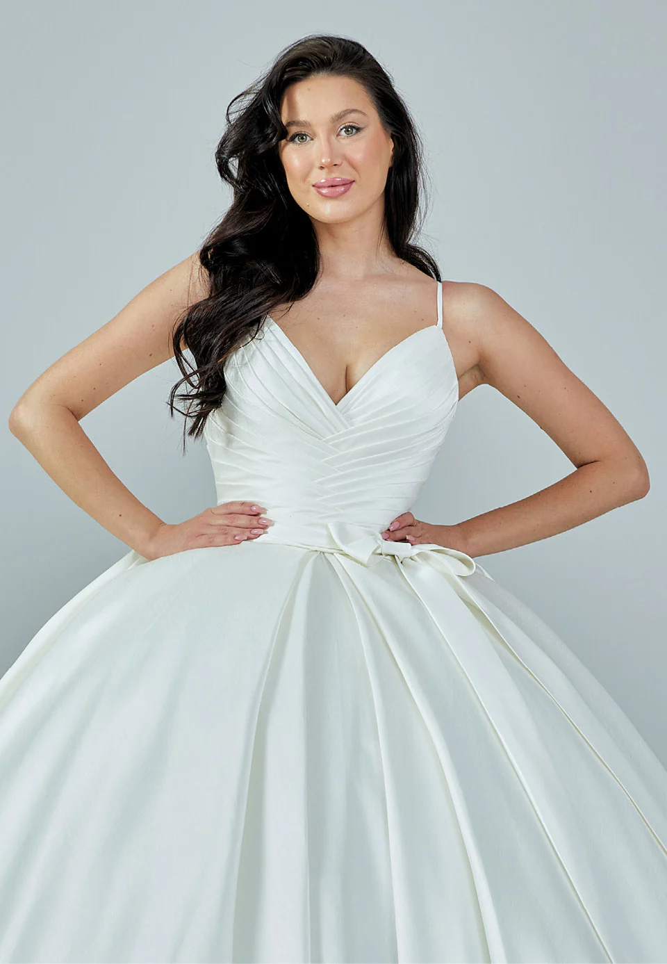Sleeveless Maxi Satin Regular Wedding Dress bnc8109 - Image 7