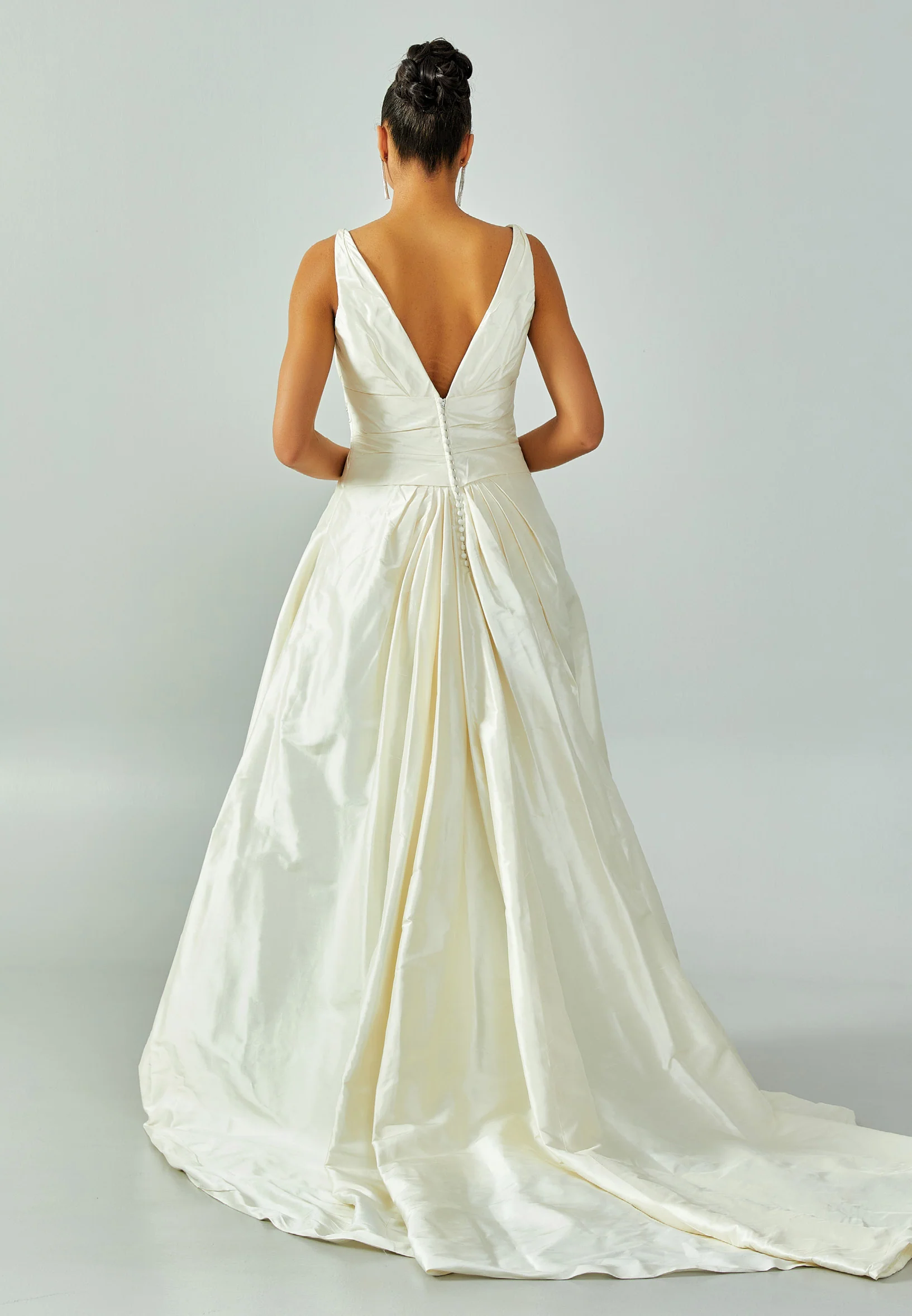 Sleeveless Maxi Satin Regular Wedding Dress enz00516
