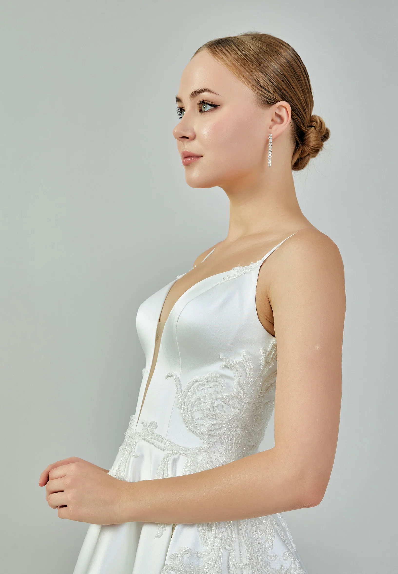 Sleeveless Maxi Satin Regular Wedding Dress rlb1217 - Image 2