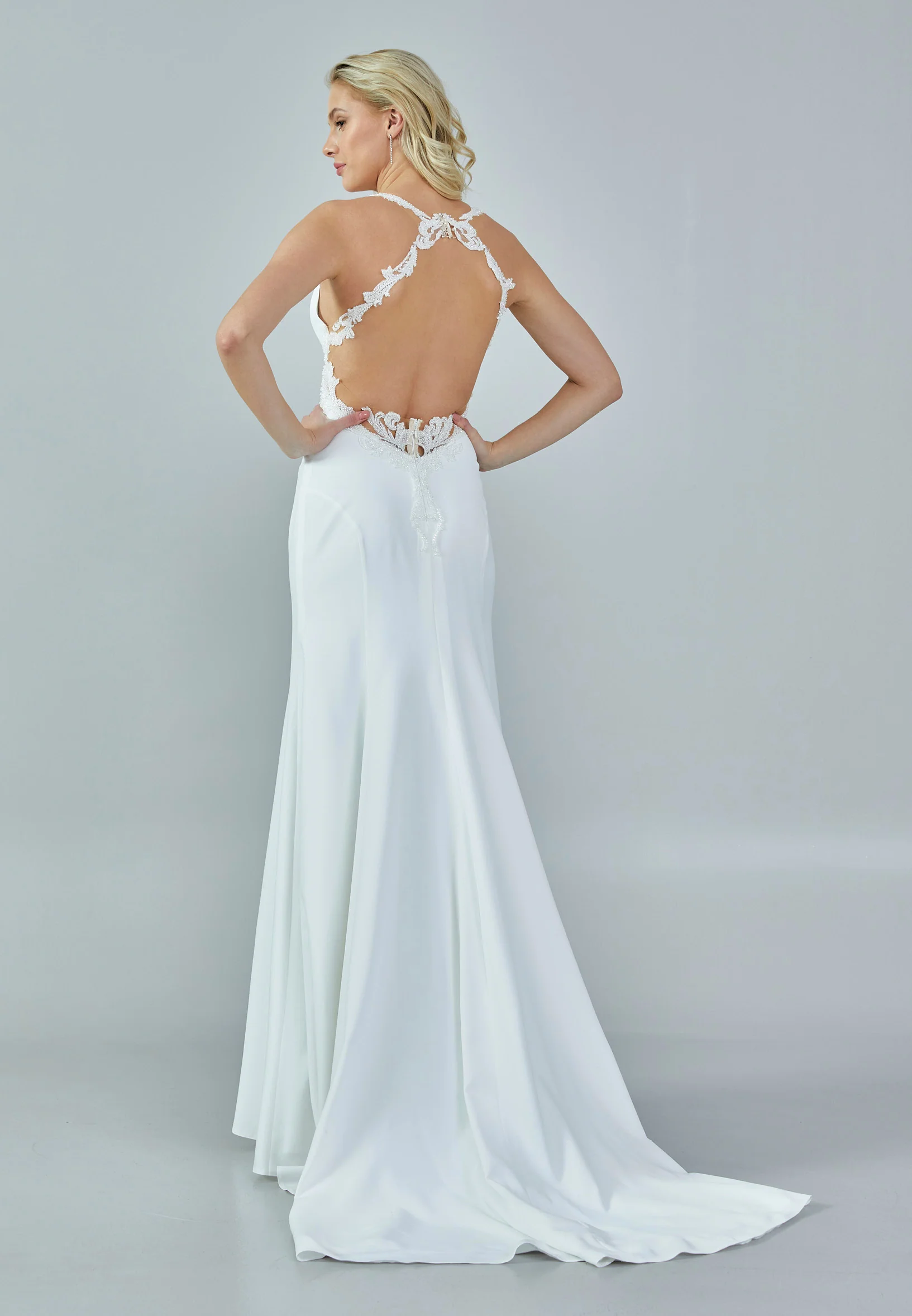 Sleeveless Maxi Satin Regular Wedding Dress rlb1671 - Image 5