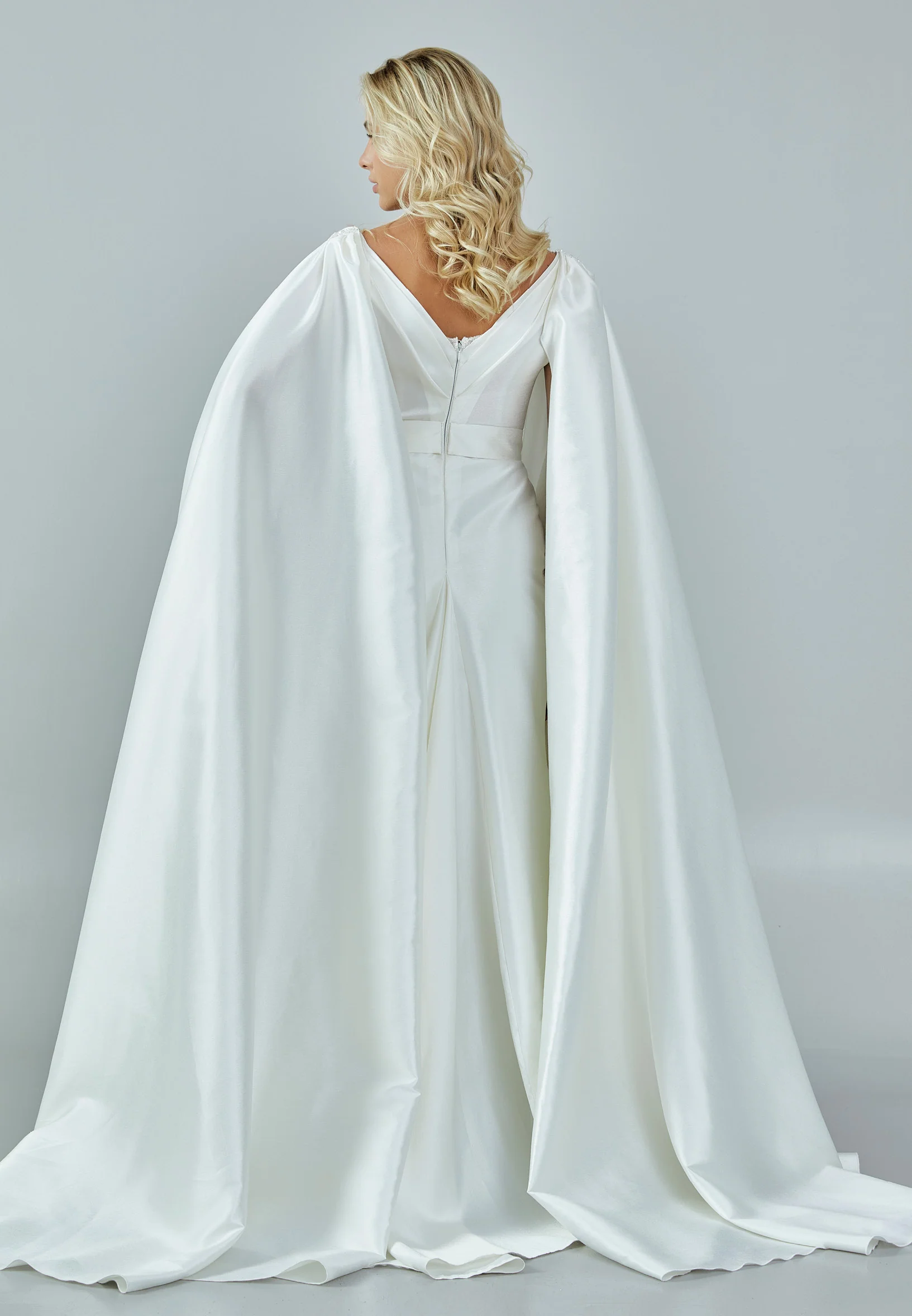 Sleeveless Maxi Satin Regular Wedding Dress rlb1741 - Image 5