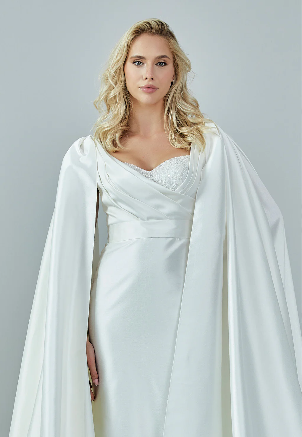 Sleeveless Maxi Satin Regular Wedding Dress rlb1741 - Image 7