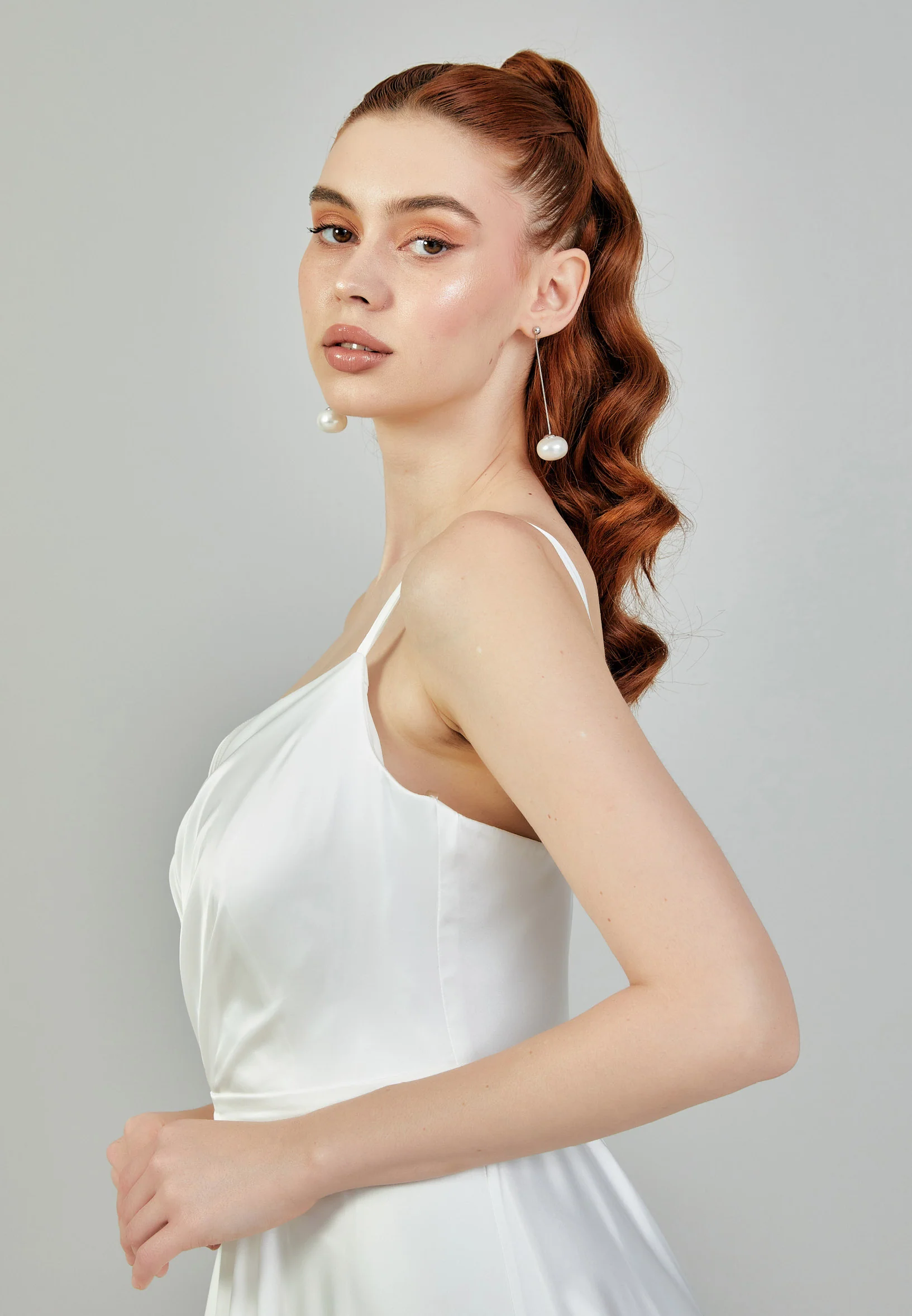 Sleeveless Maxi Satin Regular Wedding Dress sacd3049(9038) - Image 2