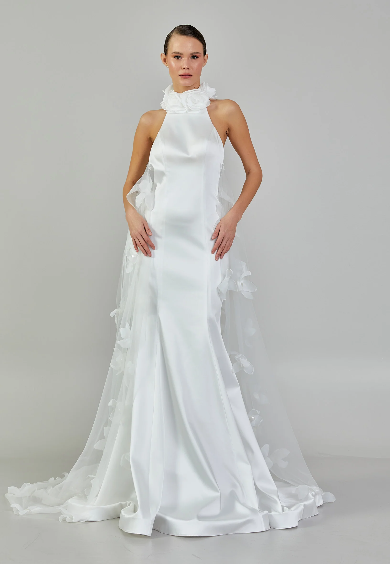 Sleeveless Maxi Satin Regular Wedding Dress sodmodel-3