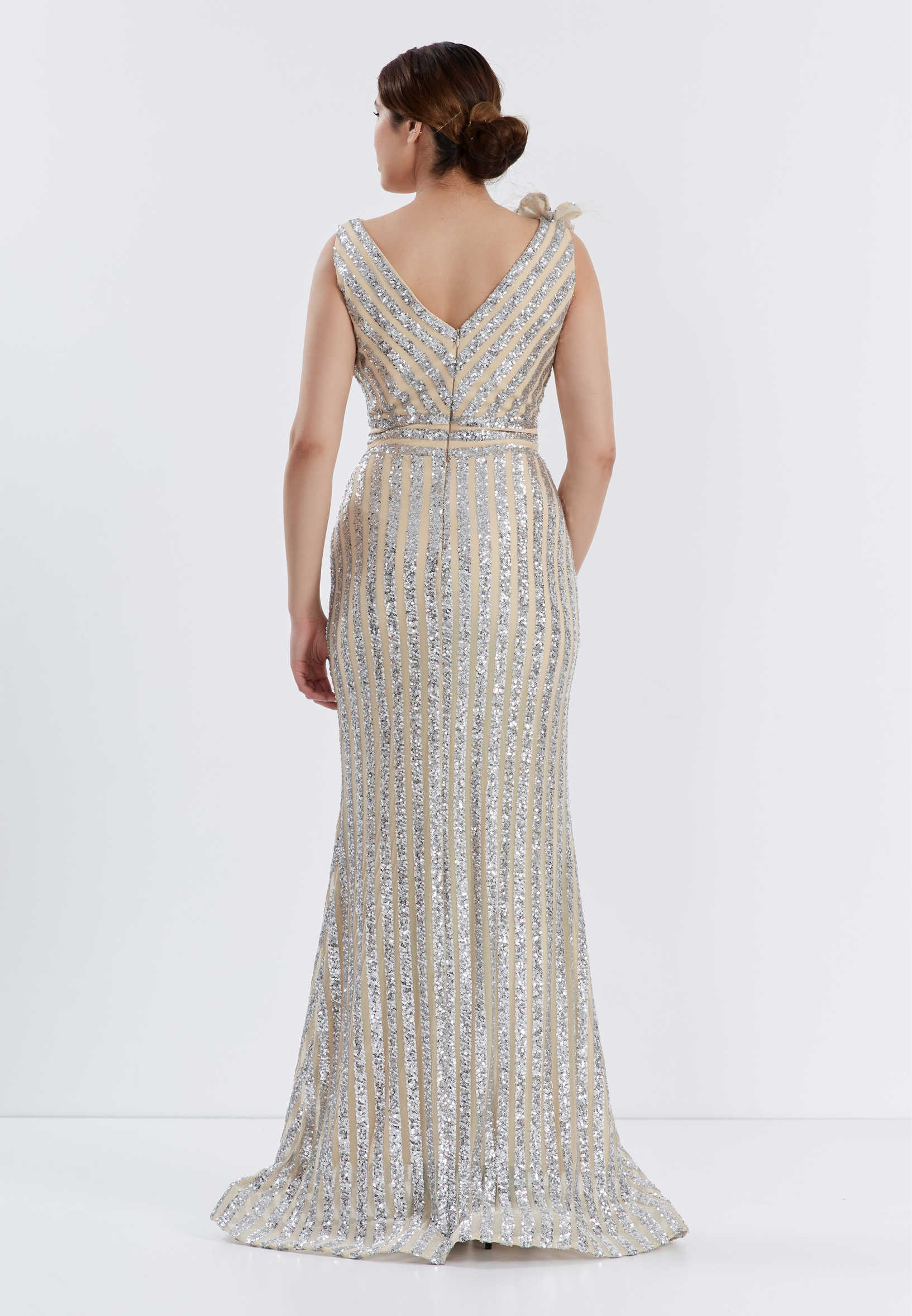 Sleeveless Maxi Sequin Bodycon Regular Evening Dress brq1010 - Image 10