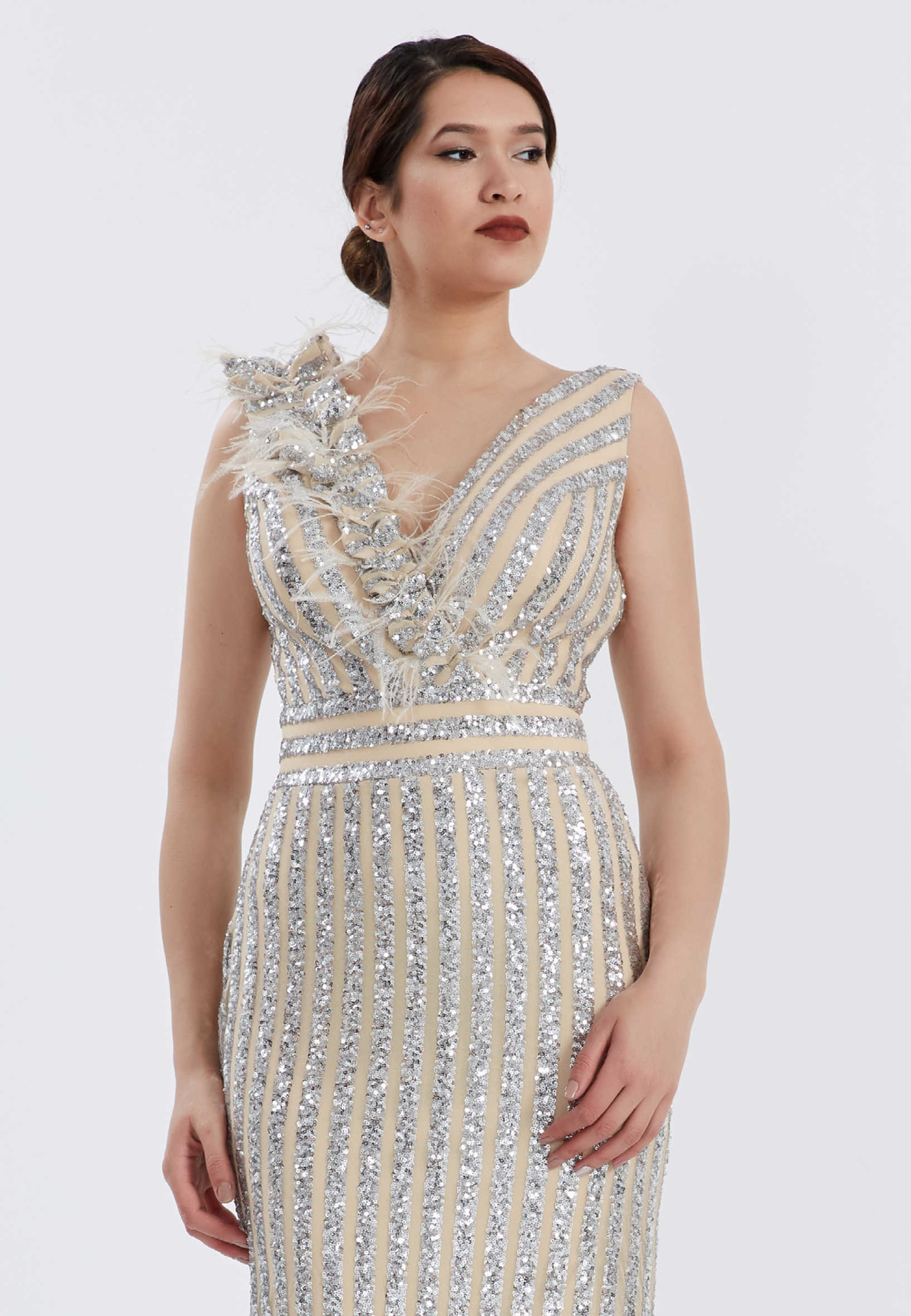 Sleeveless Maxi Sequin Bodycon Regular Evening Dress brq1010 - Image 12
