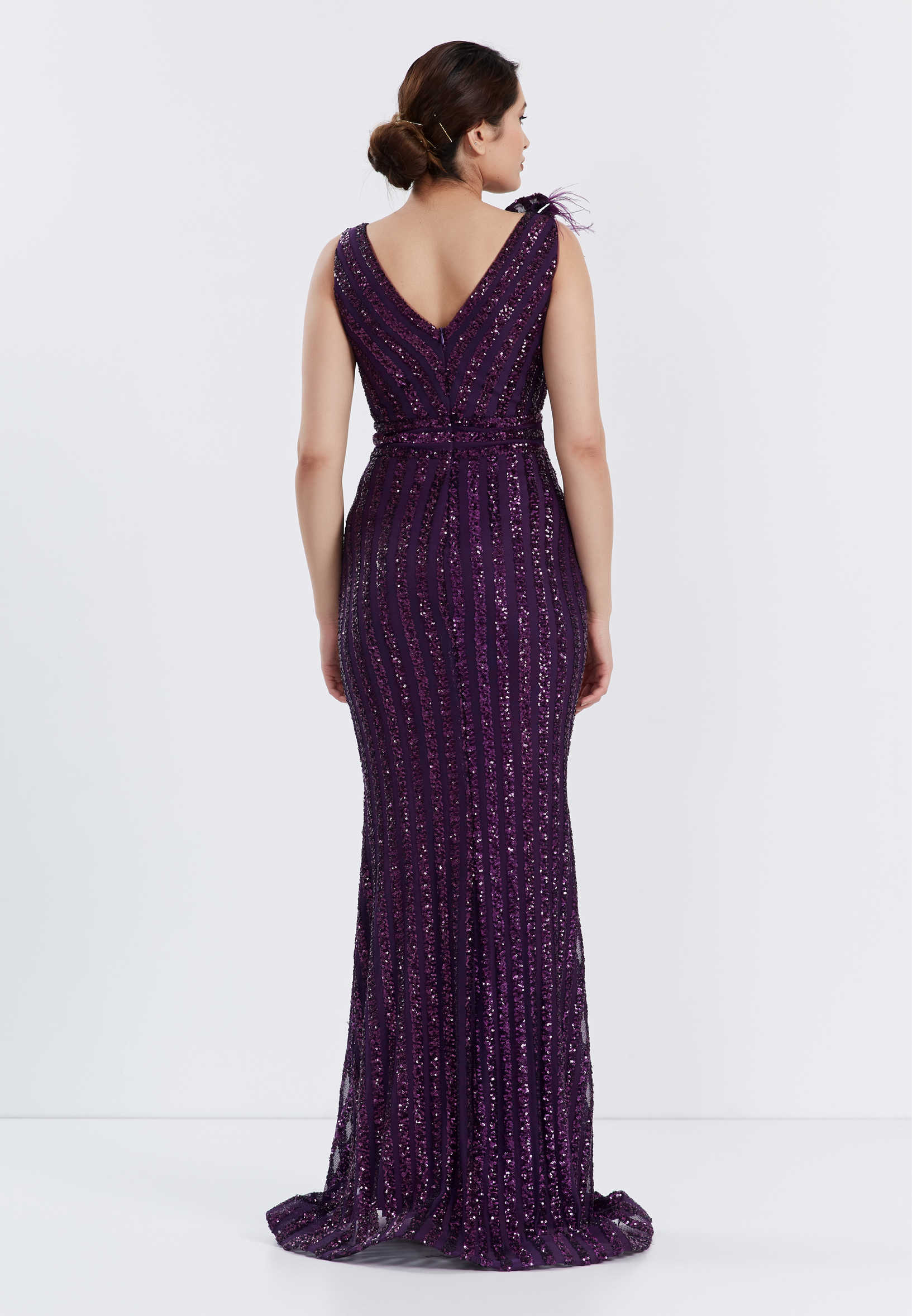 Sleeveless Maxi Sequin Bodycon Regular Evening Dress brq1010 - Image 6