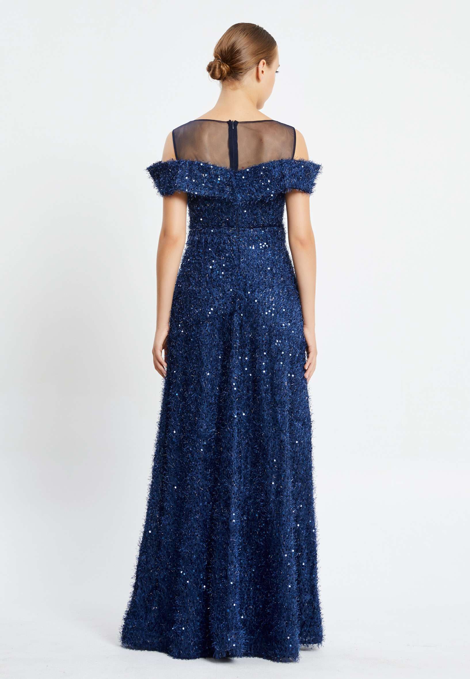 Sleeveless Maxi Sequin Column Regular Prom Dress pnl6896 - Image 10