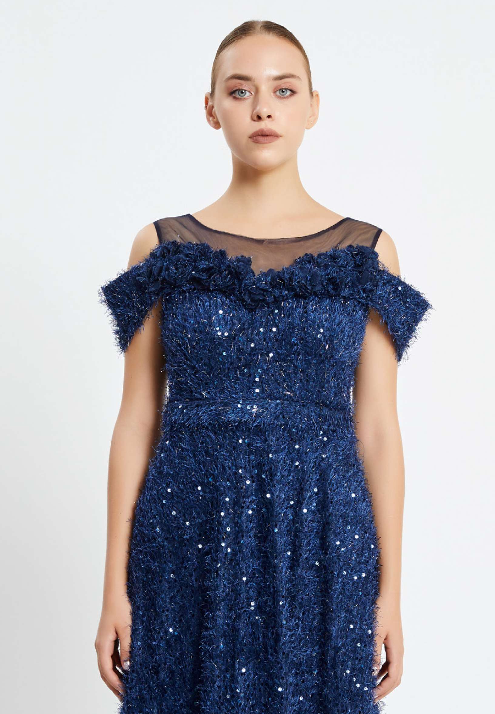 Sleeveless Maxi Sequin Column Regular Prom Dress pnl6896 - Image 12