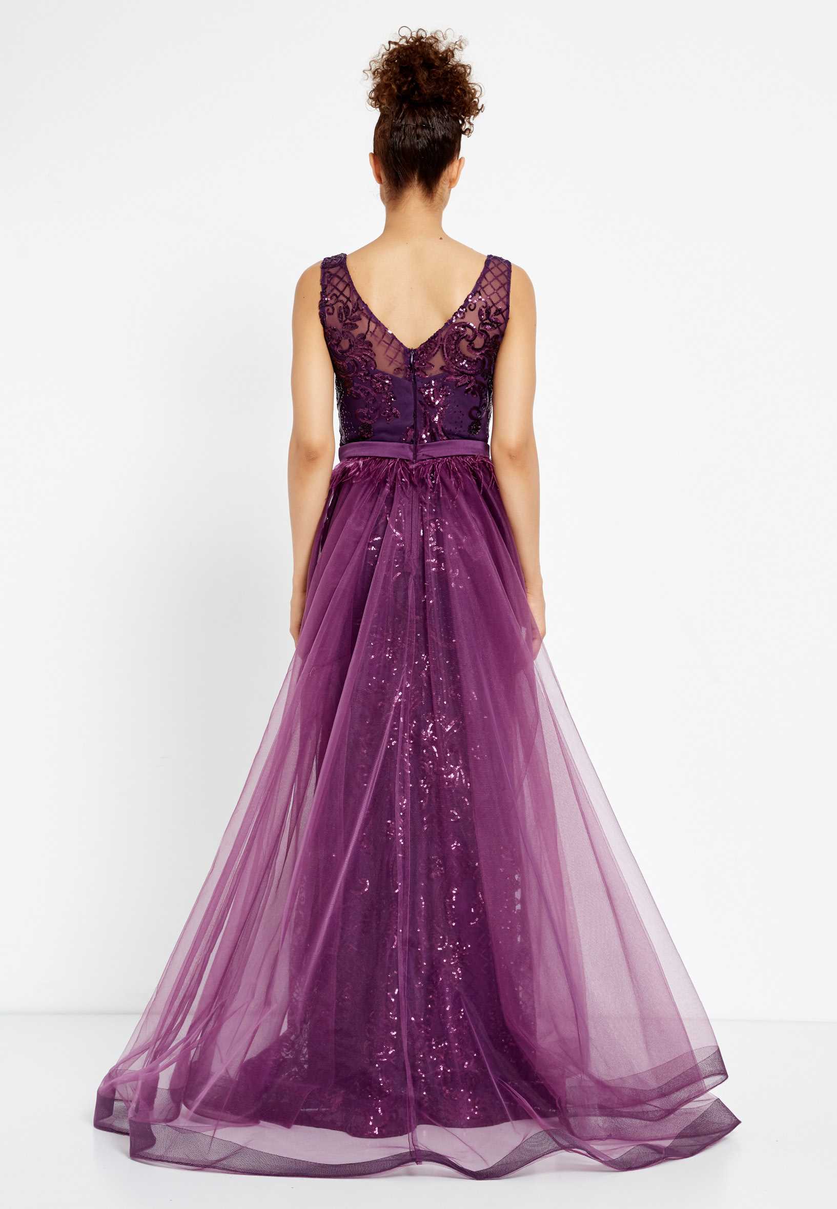 Sleeveless Maxi Sequin Mermaid Regular Prom Dress rmn2600 - Image 14