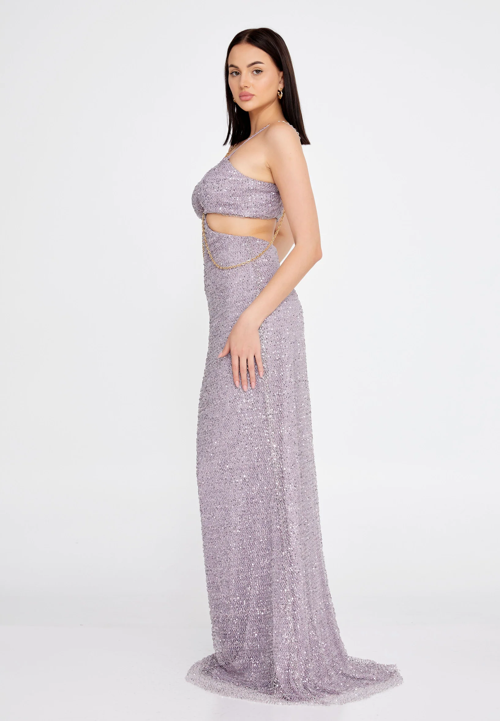 Sleeveless Maxi Sequin Mermaid Regular Wedding Guest Dress prl158 - Image 23