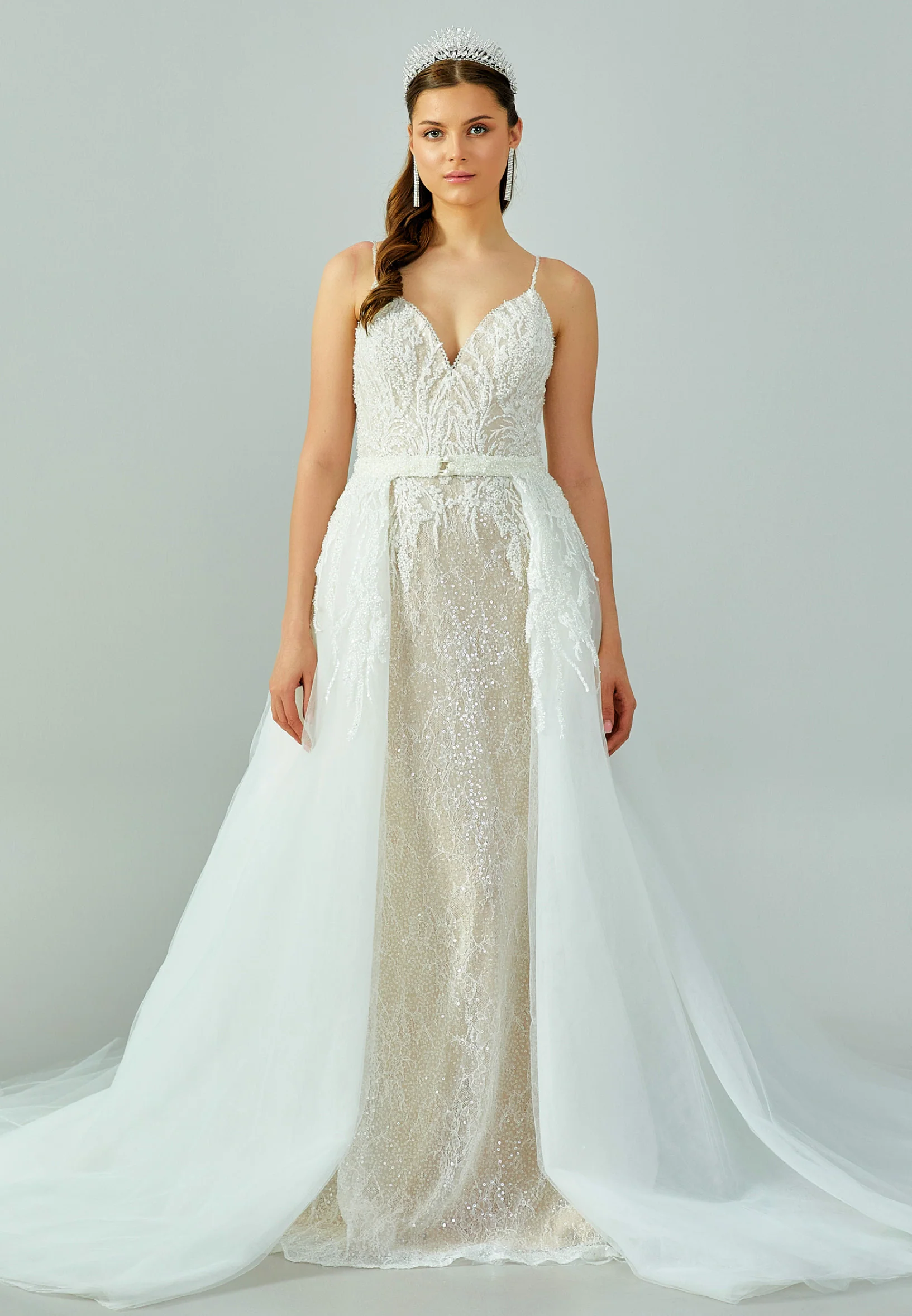 Sleeveless Maxi Sequin Regular Wedding Dress abb22063