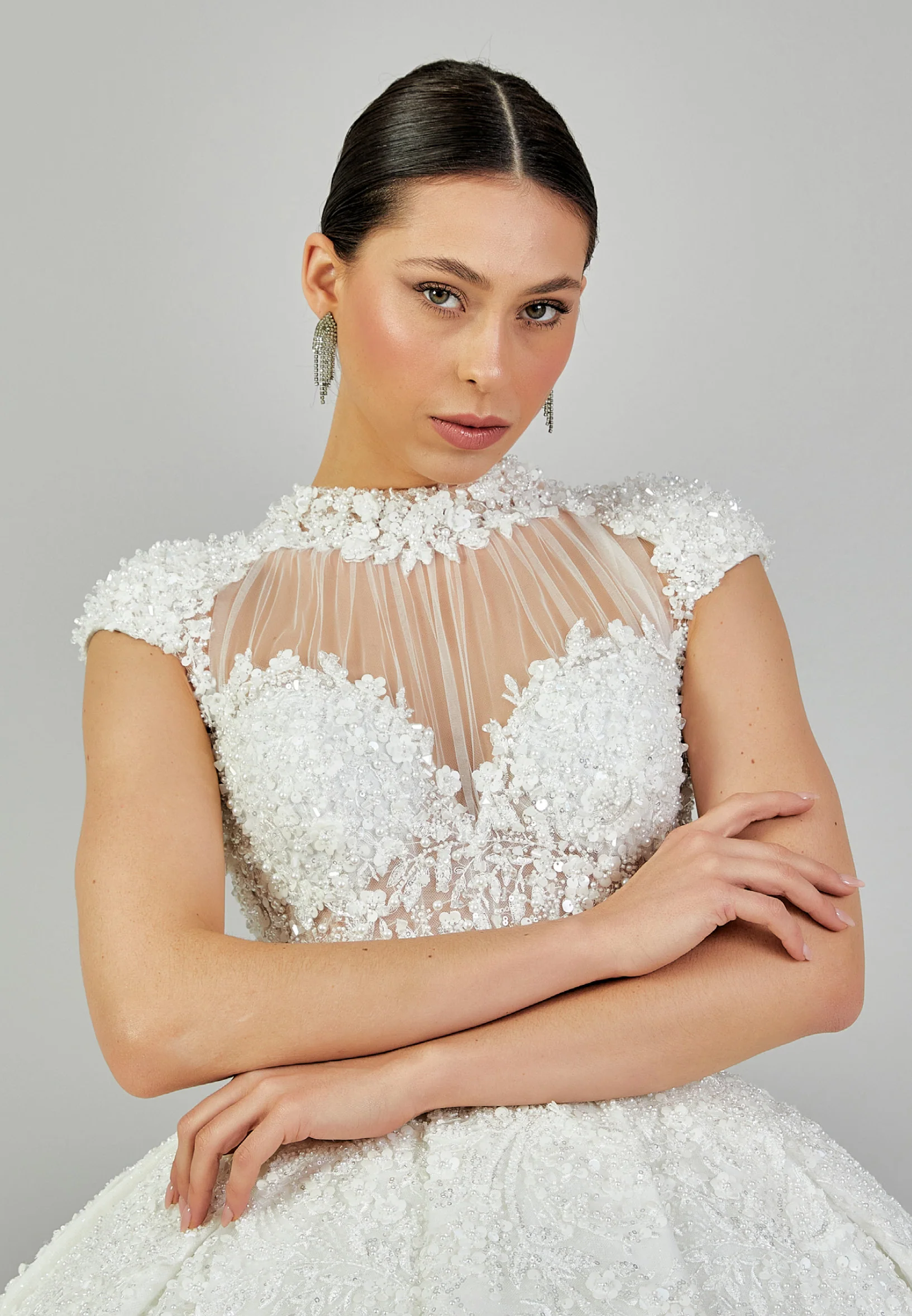 Sleeveless Maxi Sequin Regular Wedding Dress abb24011 - Image 3
