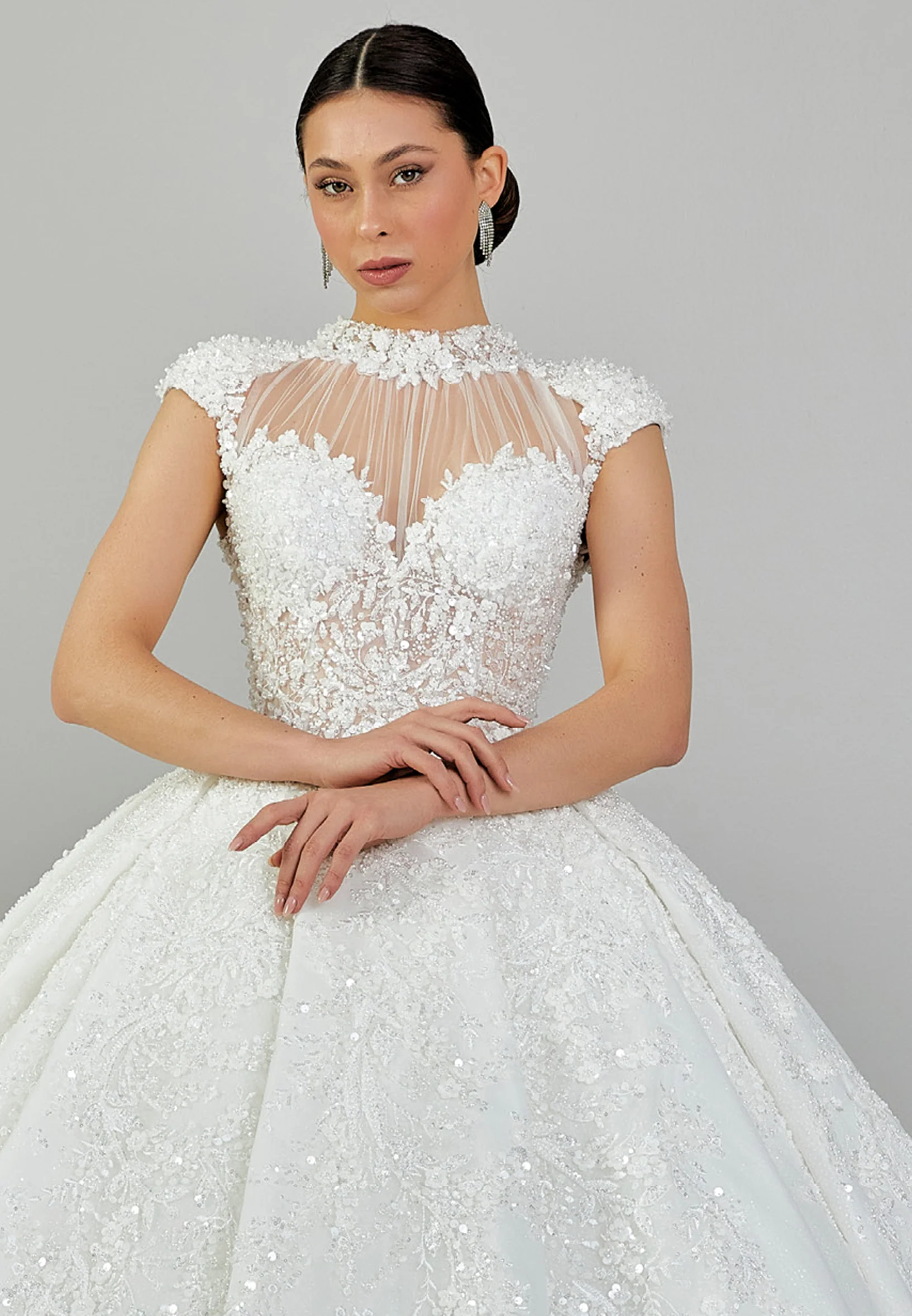 Sleeveless Maxi Sequin Regular Wedding Dress abb24011 - Image 7