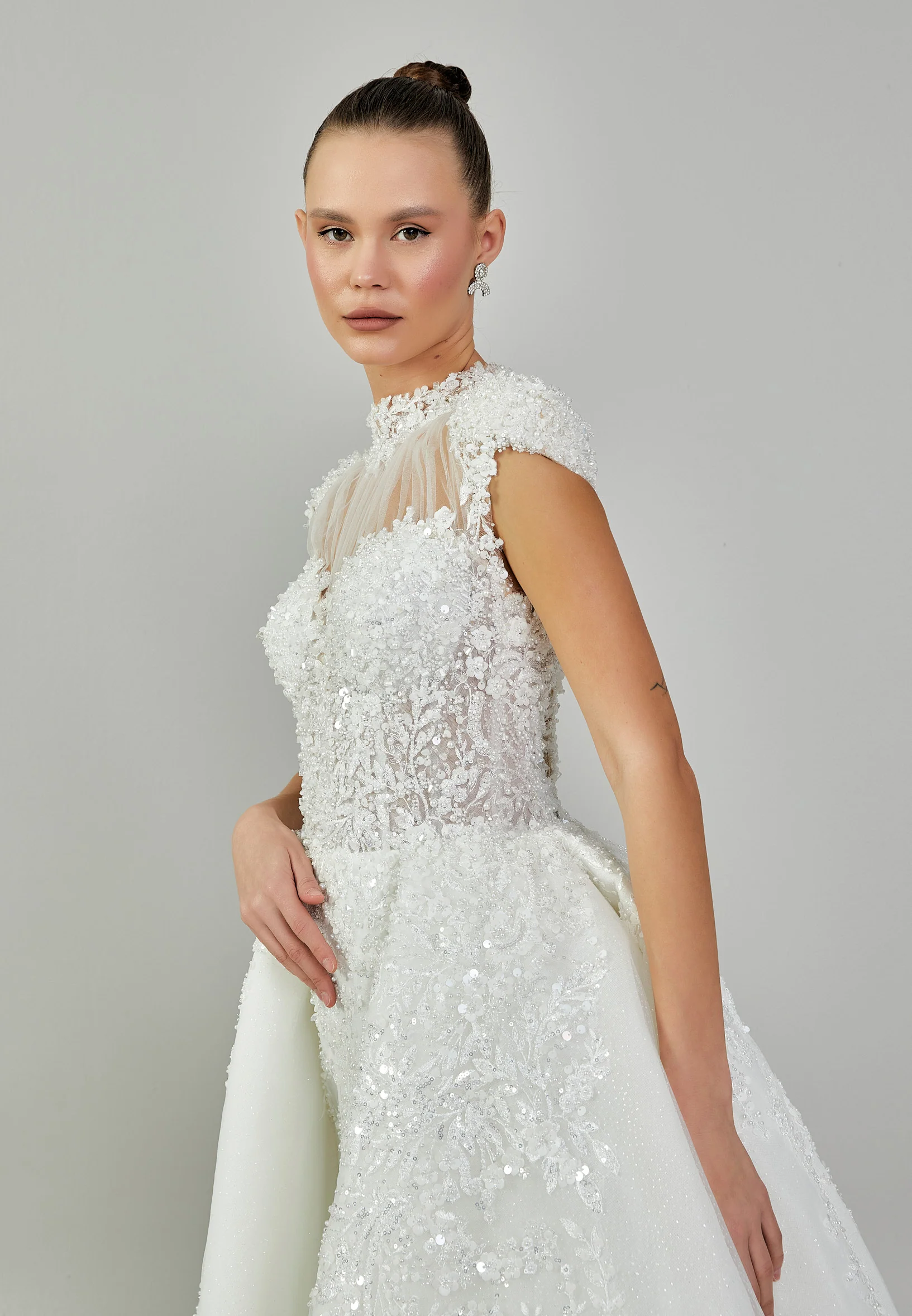 Sleeveless Maxi Sequin Regular Wedding Dress abb24017 - Image 2