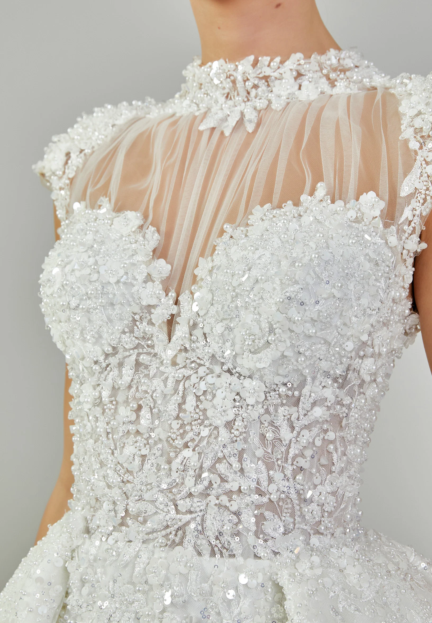 Sleeveless Maxi Sequin Regular Wedding Dress abb24017 - Image 4