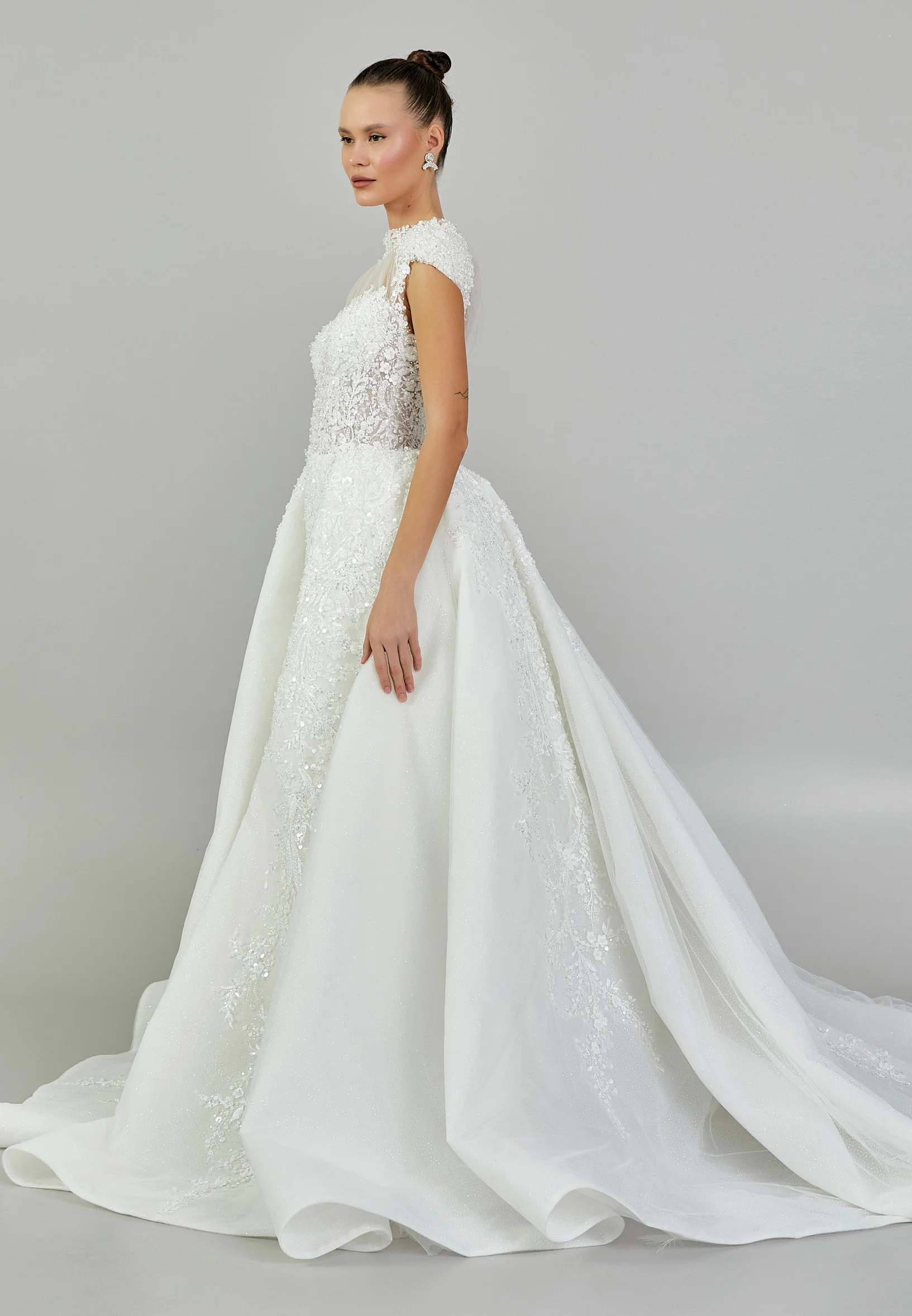 Sleeveless Maxi Sequin Regular Wedding Dress abb24017 - Image 6