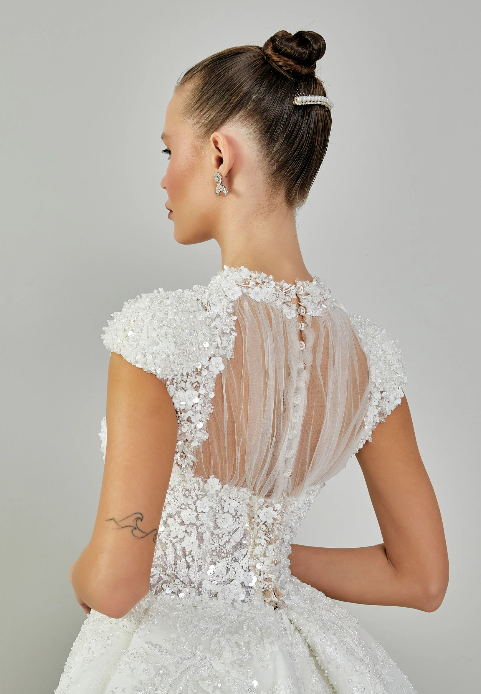 Sleeveless Maxi Sequin Regular Wedding Dress abb24017 - Image 8