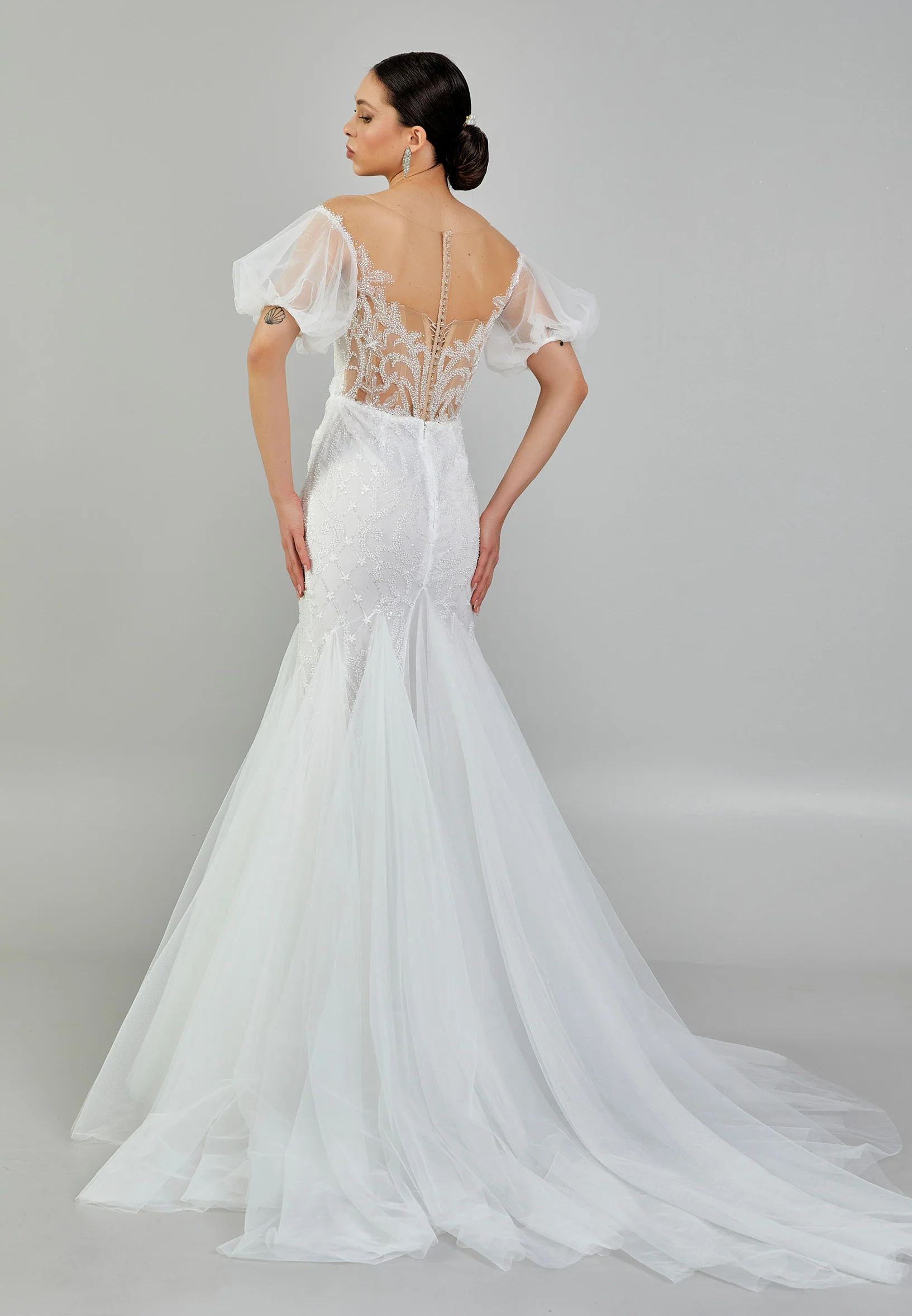 Sleeveless Maxi Sequin Regular Wedding Dress abbab165u - Image 2