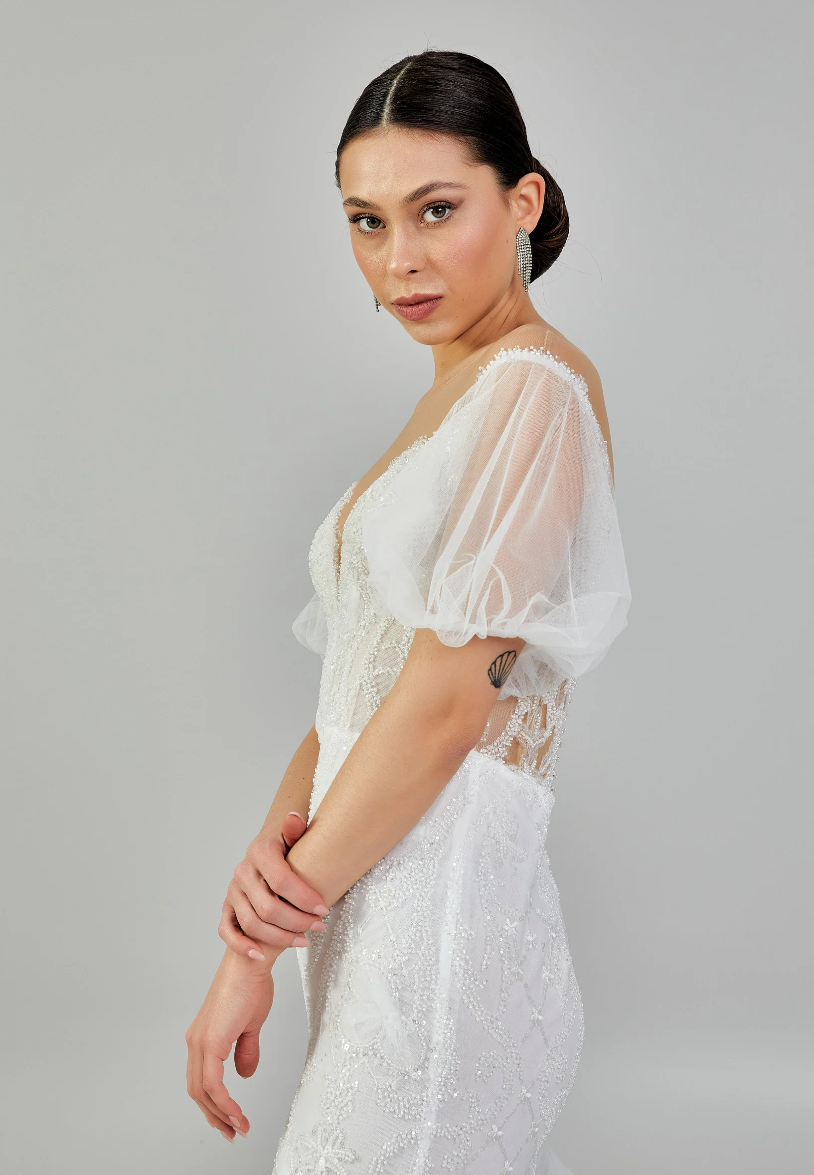 Sleeveless Maxi Sequin Regular Wedding Dress abbab165u - Image 6