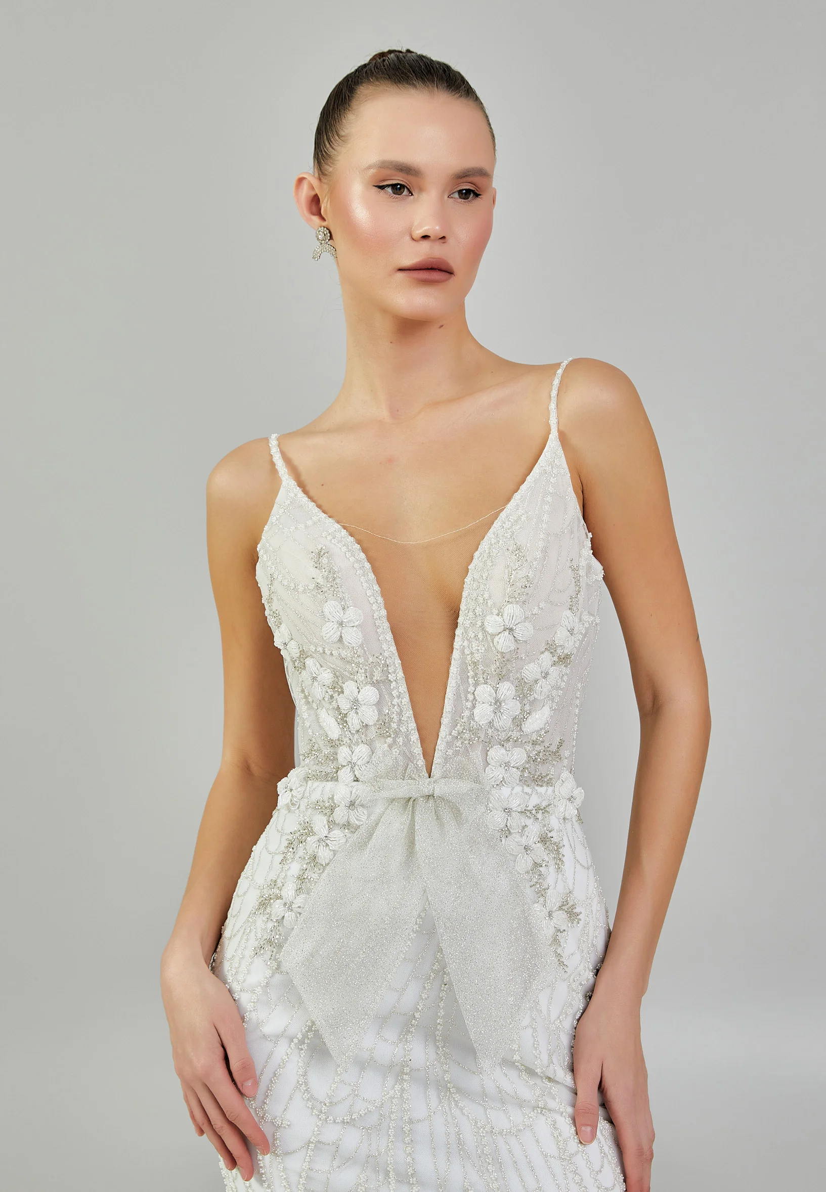 Sleeveless Maxi Sequin Regular Wedding Dress abbab174u - Image 3