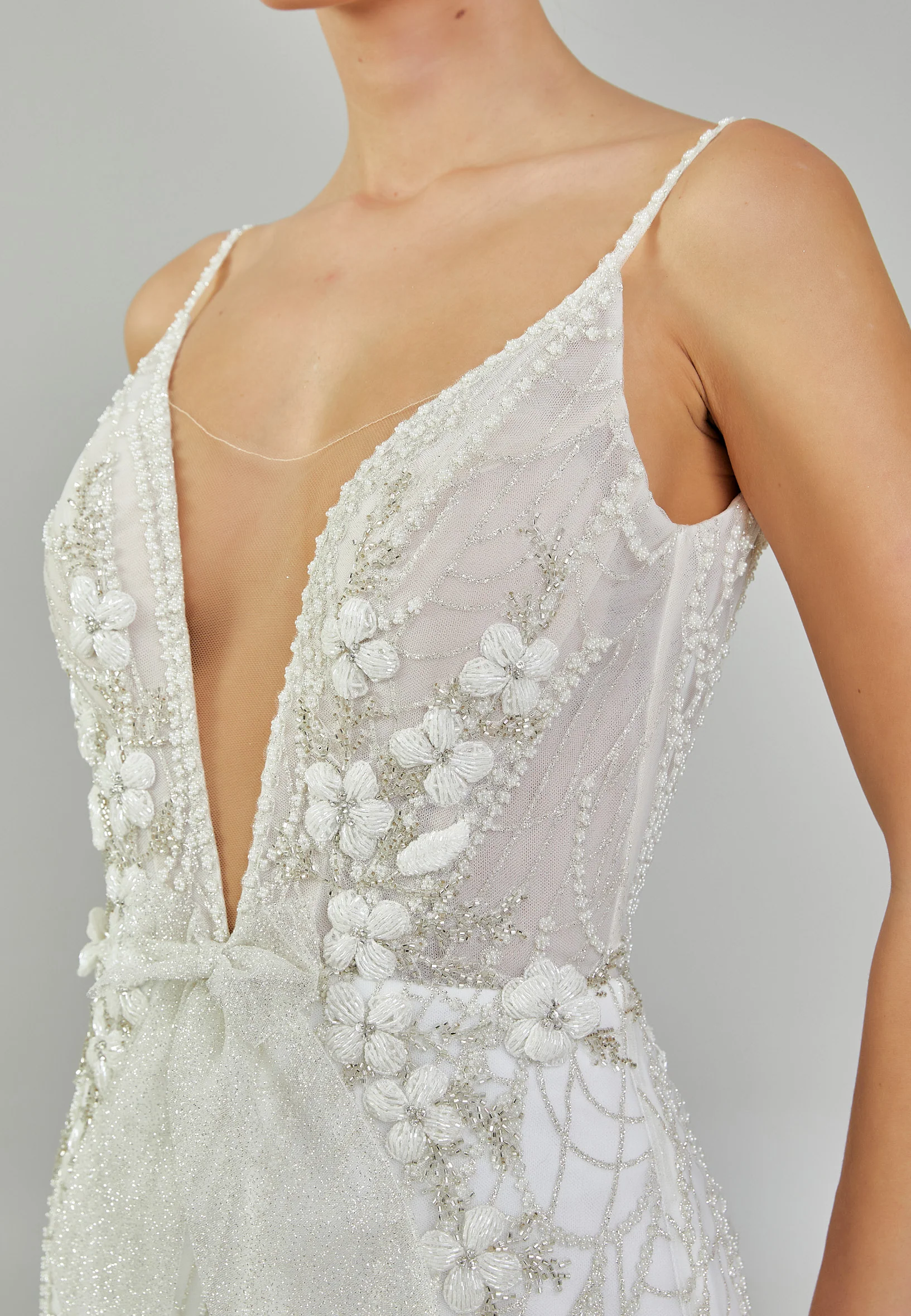 Sleeveless Maxi Sequin Regular Wedding Dress abbab174u - Image 4