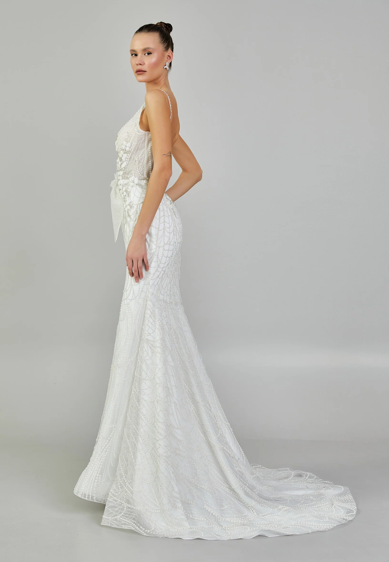 Sleeveless Maxi Sequin Regular Wedding Dress abbab174u - Image 6