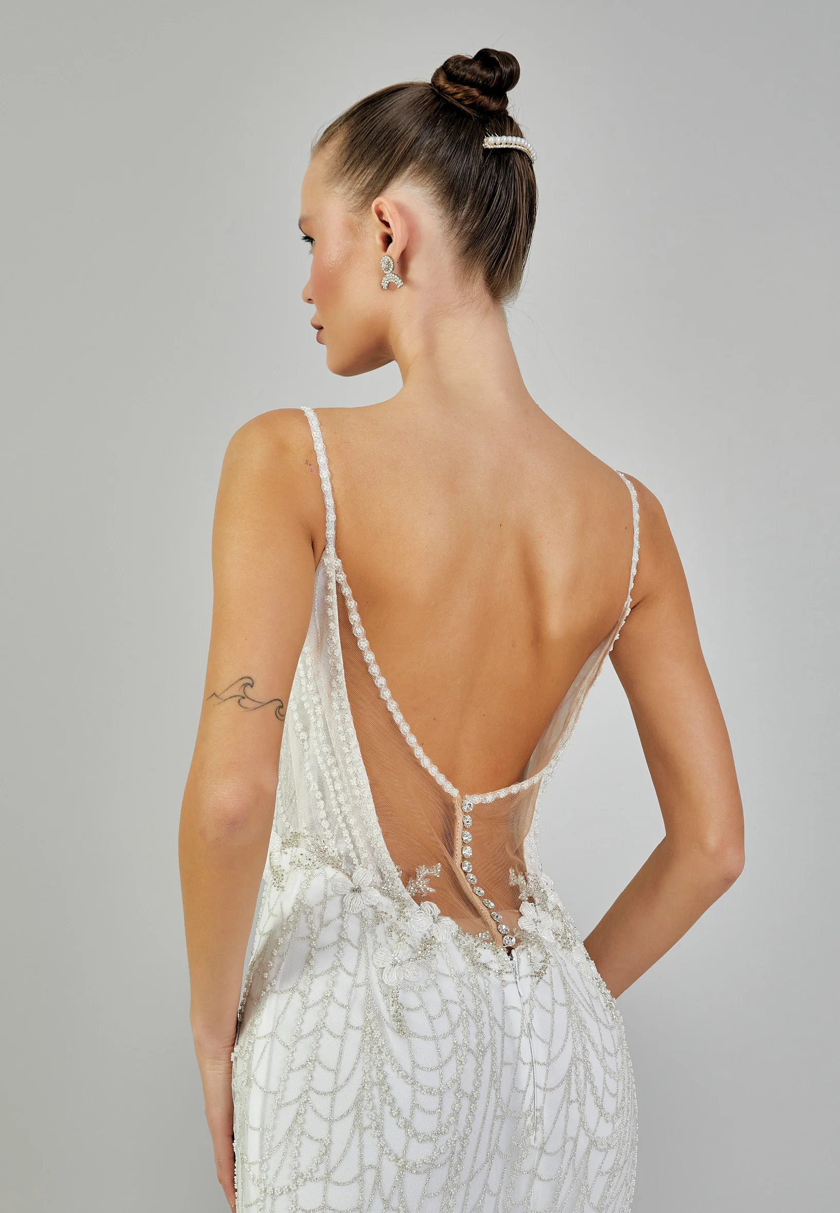 Sleeveless Maxi Sequin Regular Wedding Dress abbab174u - Image 8