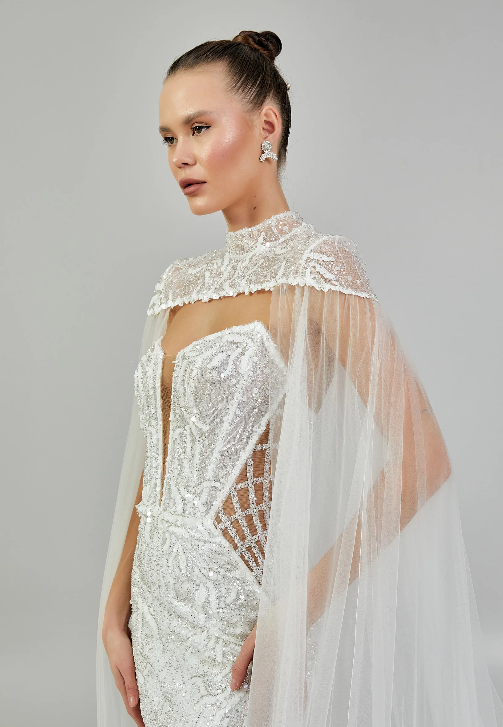 Sleeveless Maxi Sequin Regular Wedding Dress abbab218u - Image 2