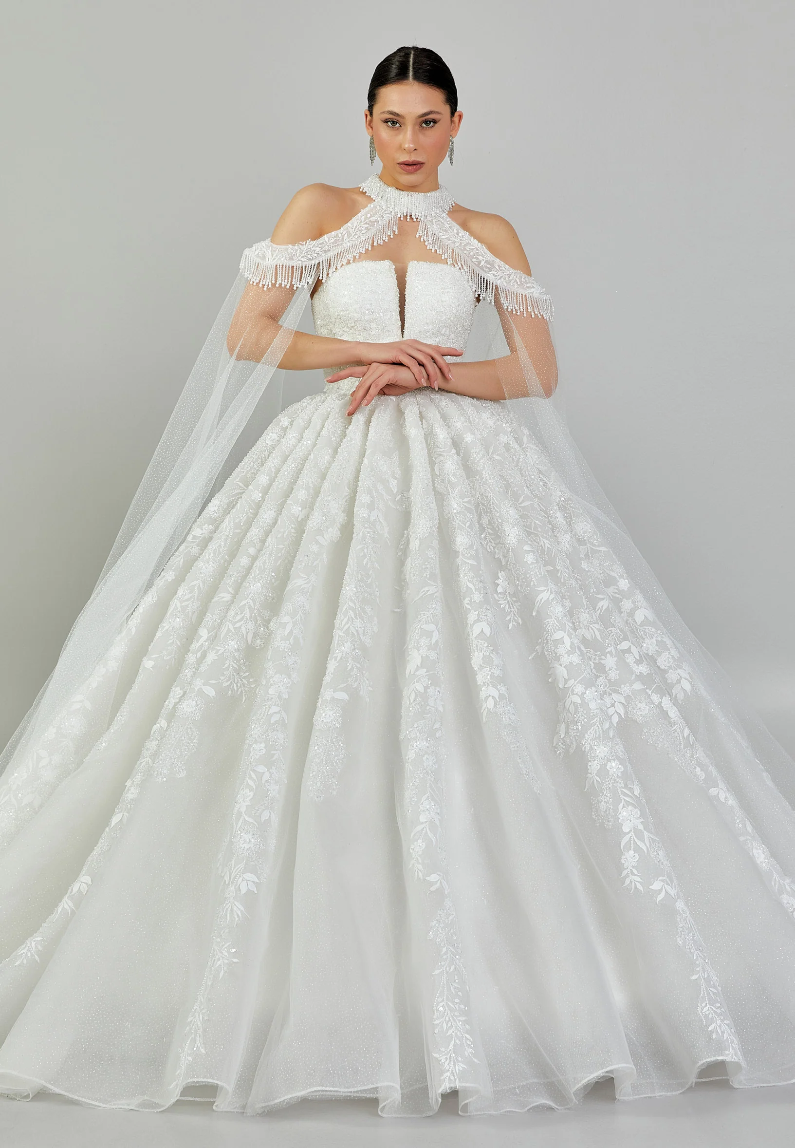 Sleeveless Maxi Sequin Regular Wedding Dress blv27003