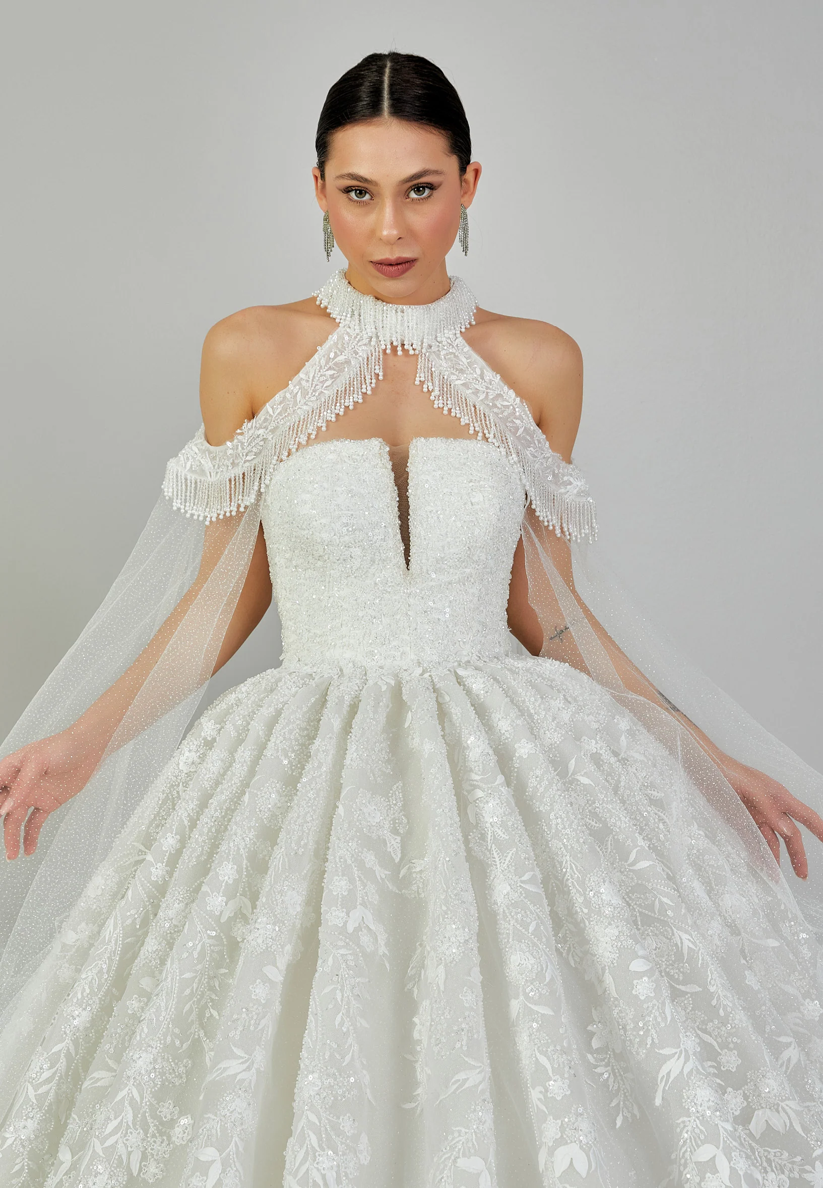 Sleeveless Maxi Sequin Regular Wedding Dress blv27003 - Image 3
