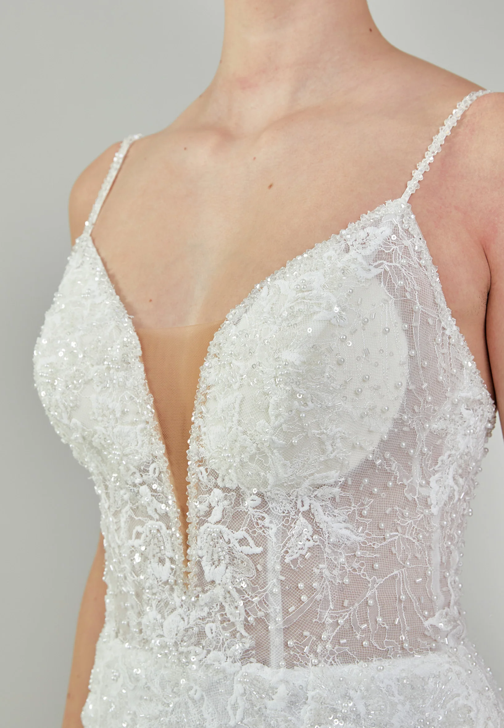Sleeveless Maxi Sequin Regular Wedding Dress vkr2019 - Image 3