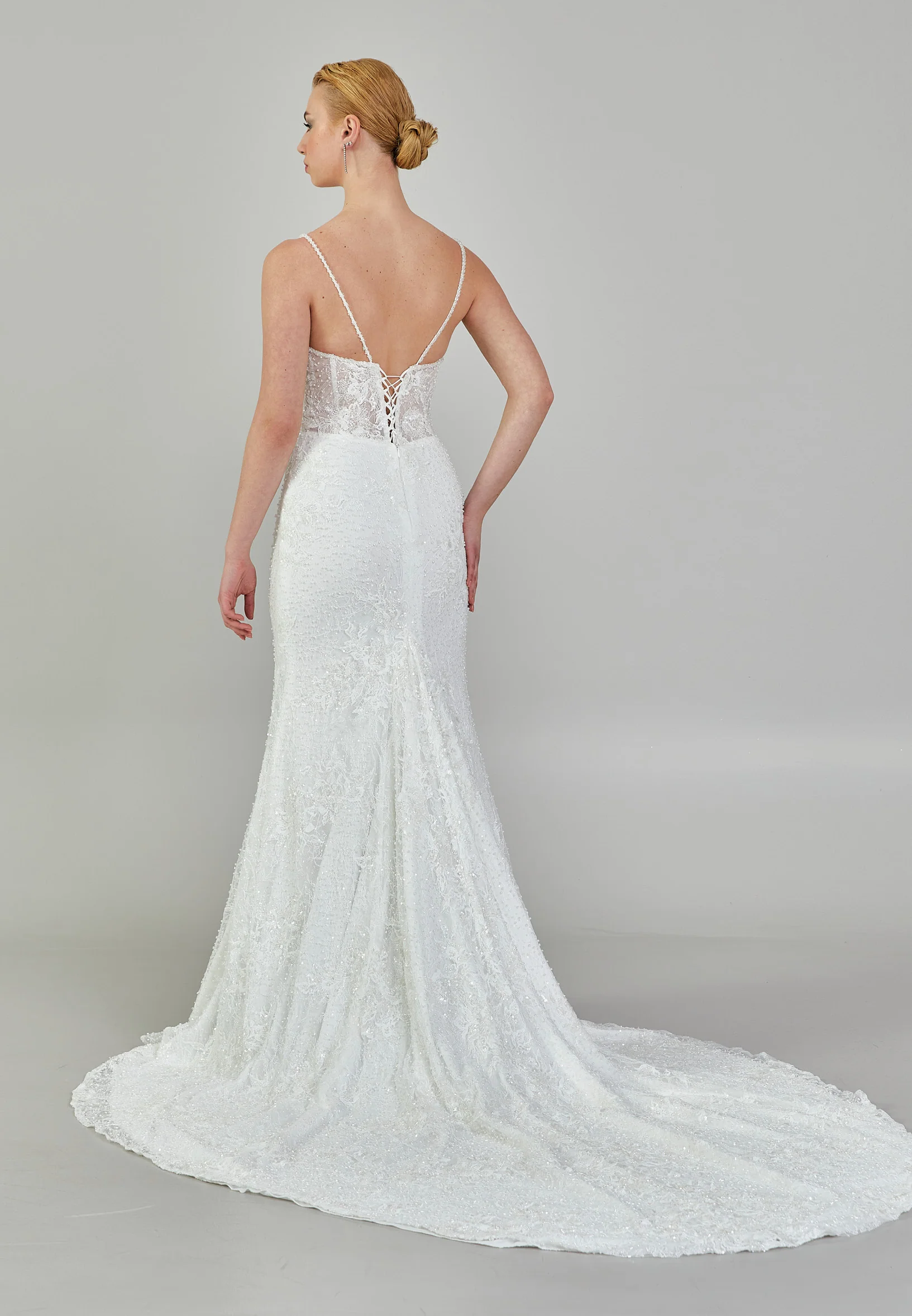 Sleeveless Maxi Sequin Regular Wedding Dress vkr2019 - Image 4