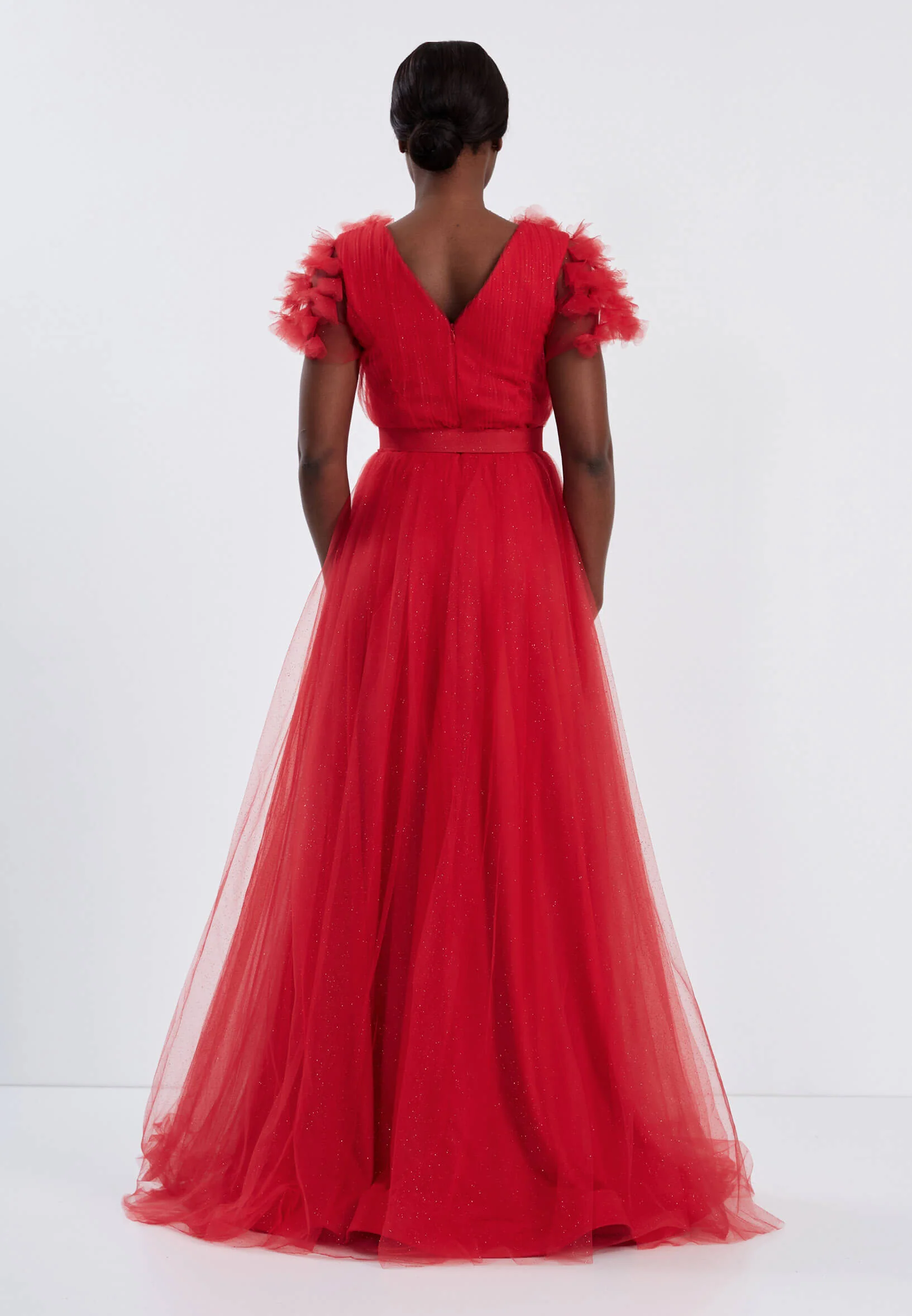Sleeveless Maxi Tulle A - Line Regular Prom Dress brq1220 - Image 10