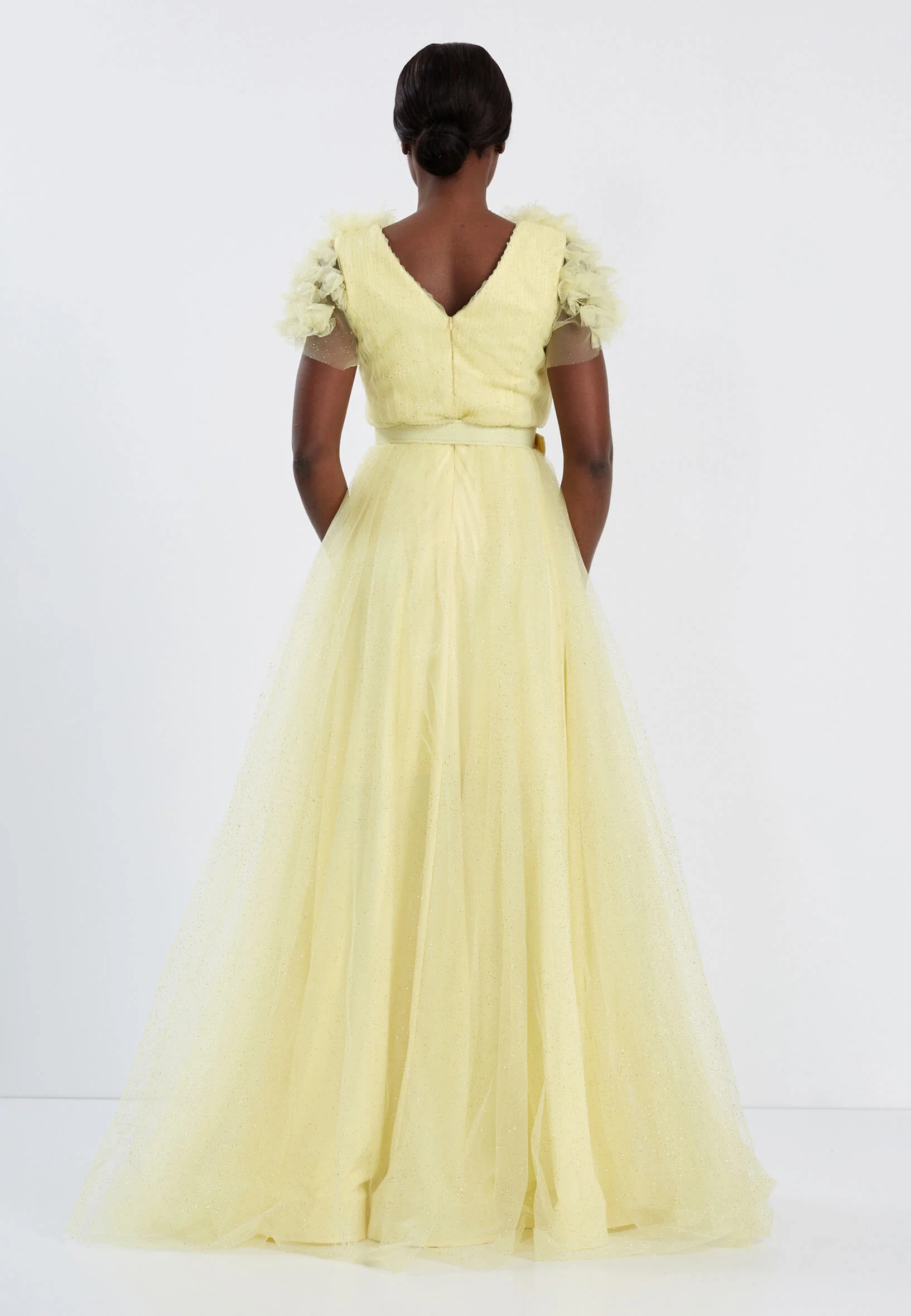 Sleeveless Maxi Tulle A - Line Regular Prom Dress brq1220 - Image 14