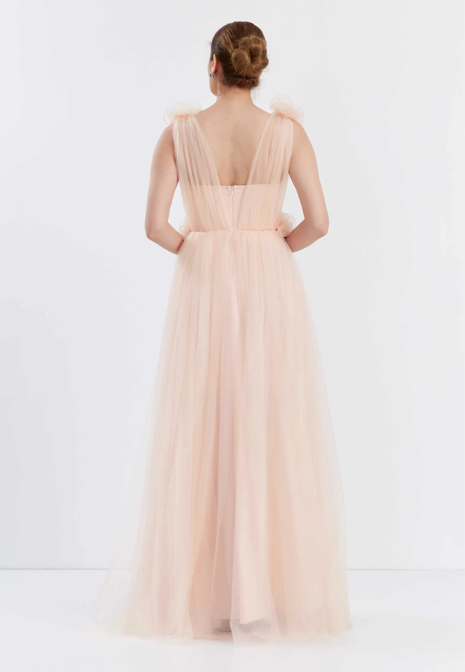 Sleeveless Maxi Tulle A - Line Regular Prom Dress brq1226 - Image 19