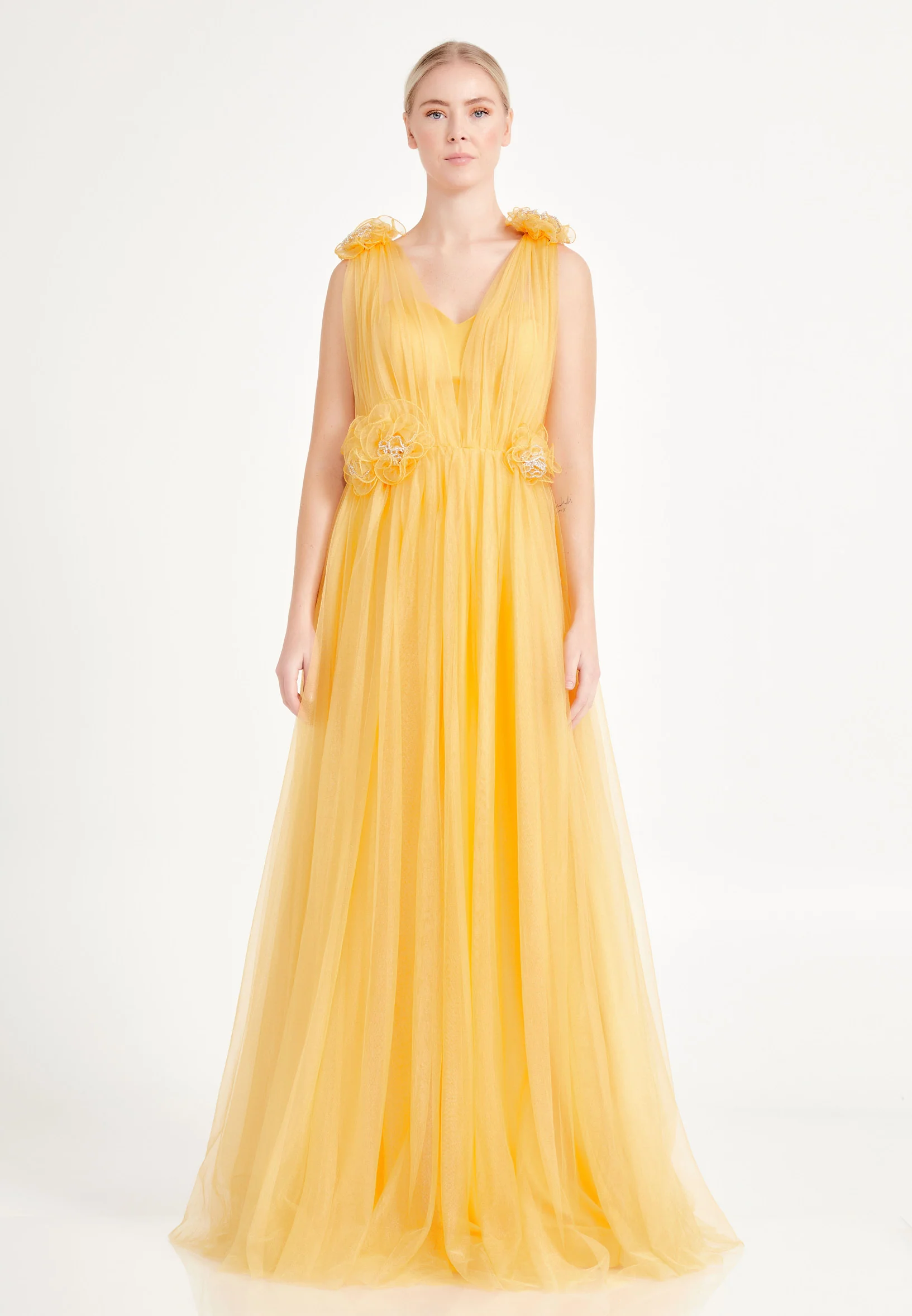 Sleeveless Maxi Tulle A - Line Regular Prom Dress brq1226 - Image 22